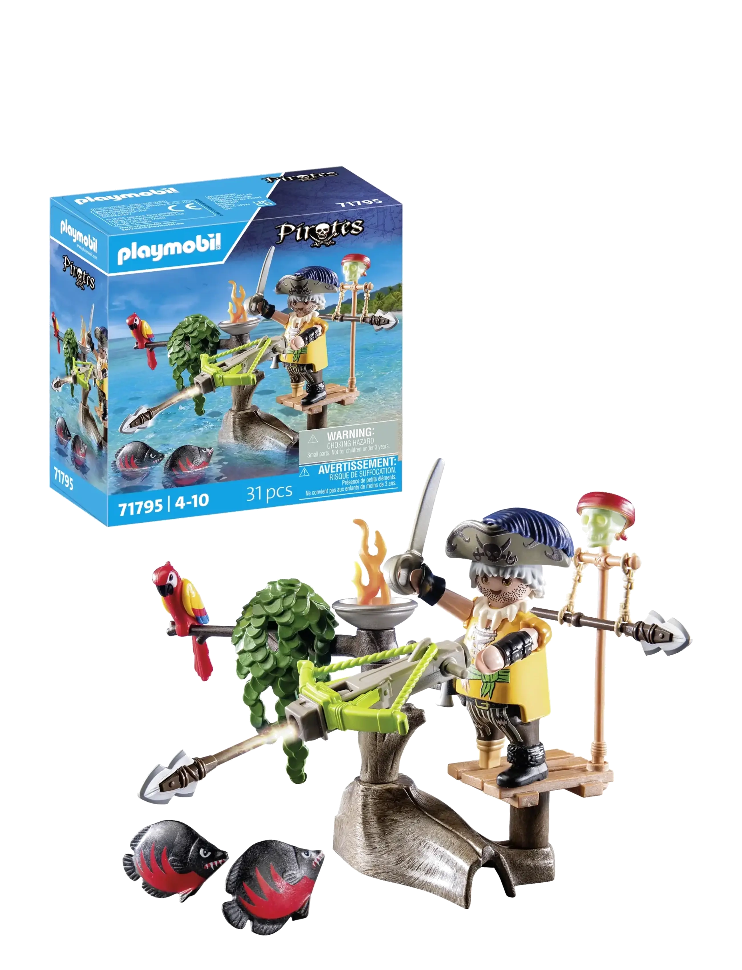 PLAYMOBIL Pirate With Ballista, Kinder, Playmobil Pirates, Patterned, Gr: One Size