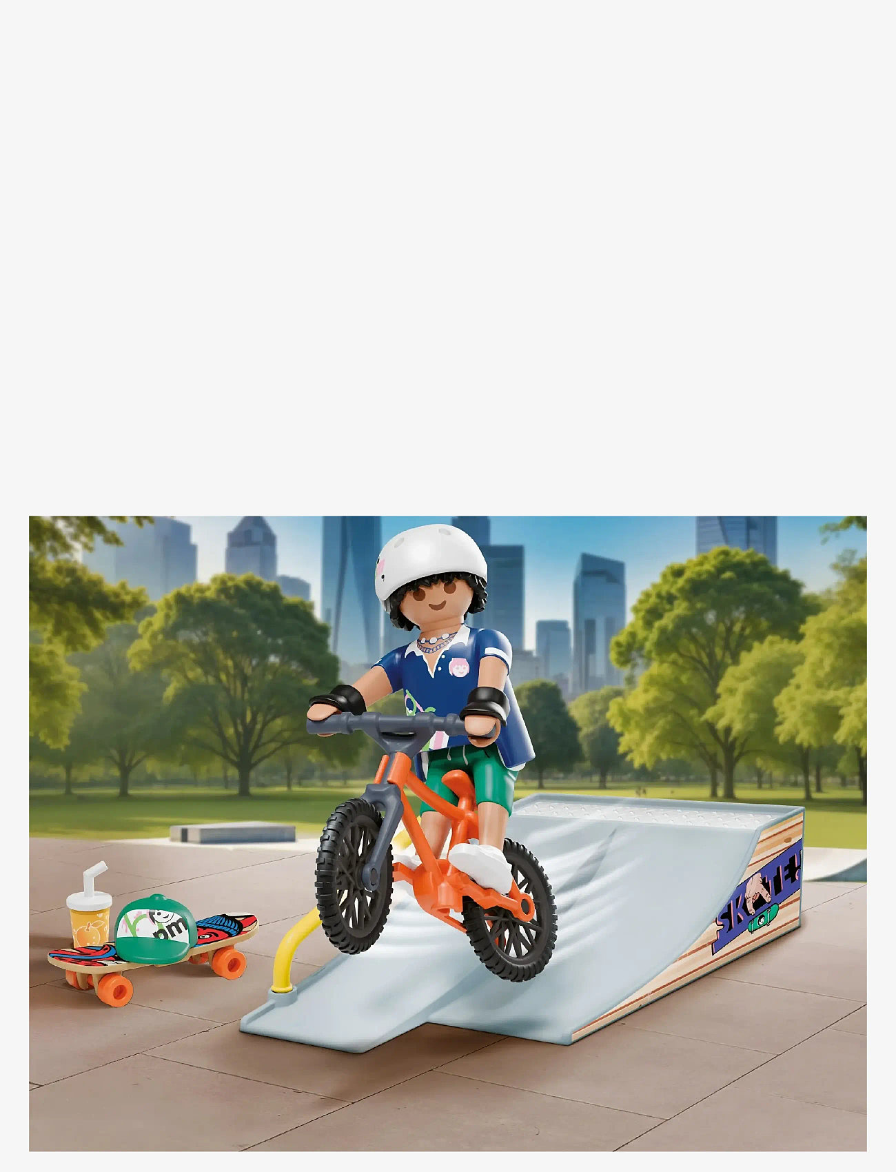 PLAYMOBIL - Skateboard with Ramp - playmobil my life - multicolored - 1