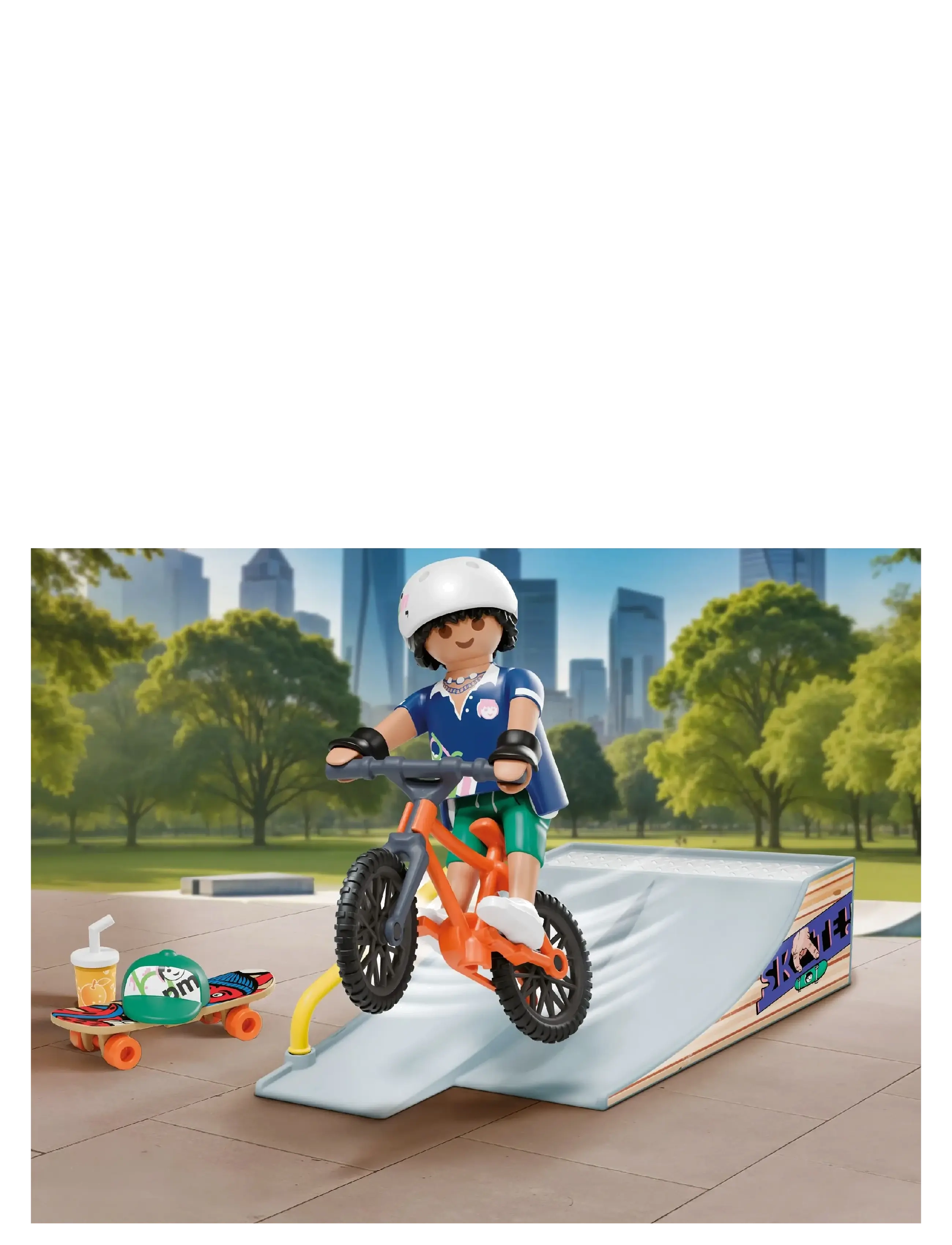 PLAYMOBIL - Skateboard with Ramp - playmobil my life - multicolored - 1