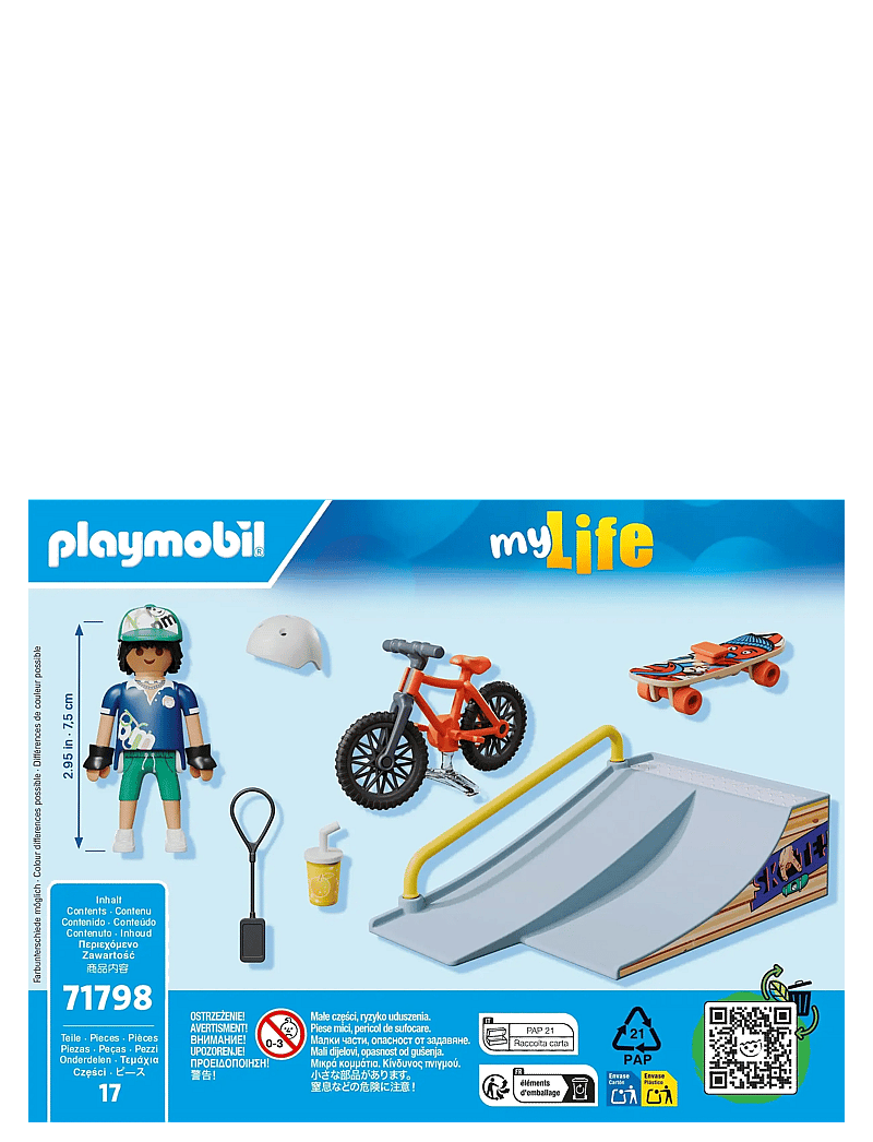 PLAYMOBIL - Skateboard with Ramp - playmobil my life - multicolored - 2