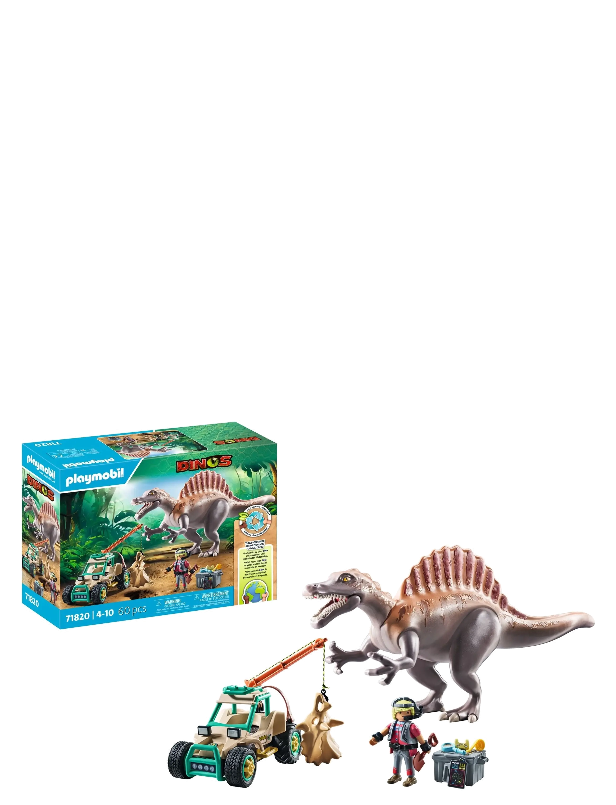 PLAYMOBIL Spinosaurus Attack - Legetøj - MULTICOLORED / green