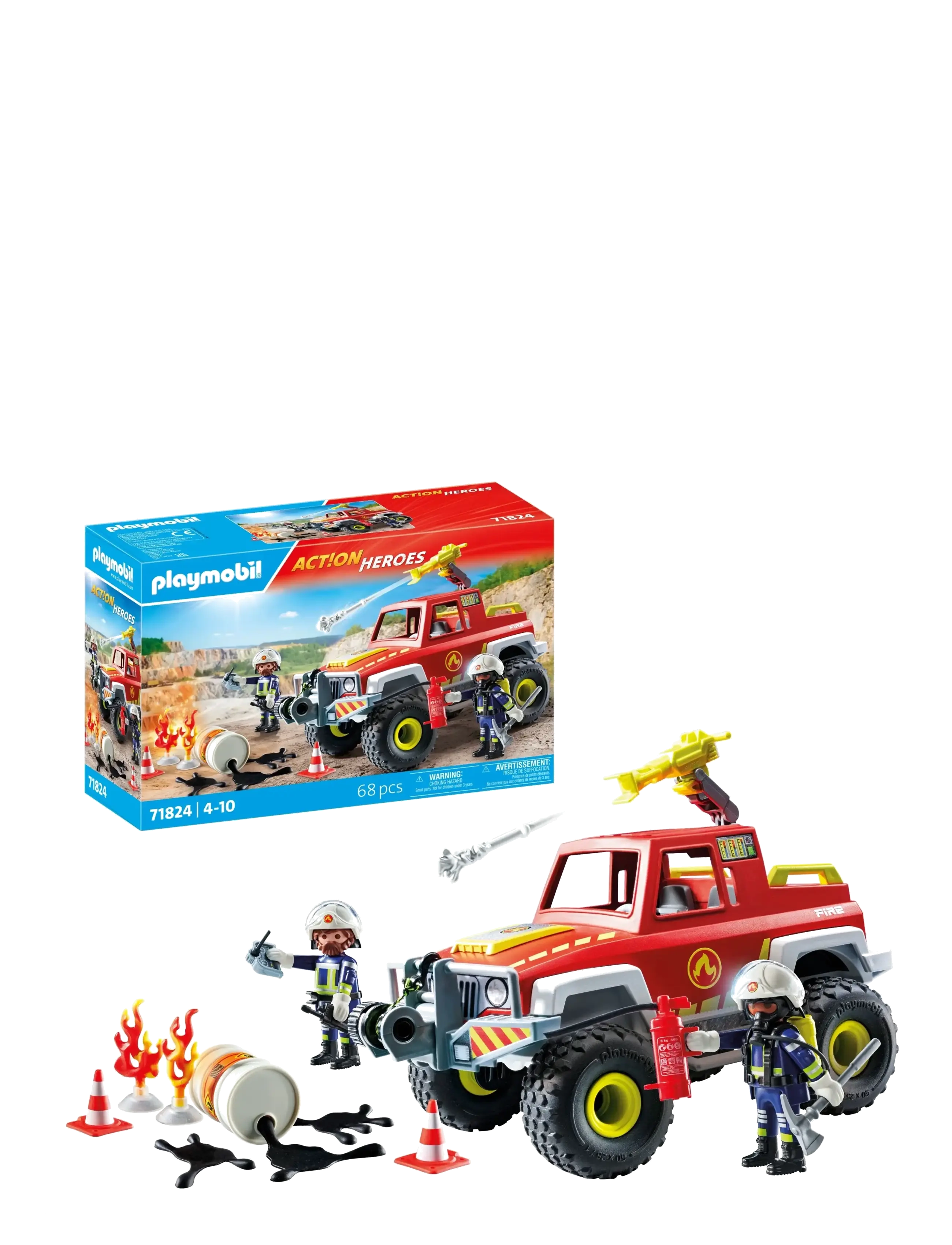 PLAYMOBIL Brandbil, One Size, Red, Playmobil Legetøj > Playmobil Action Heroes, Børn