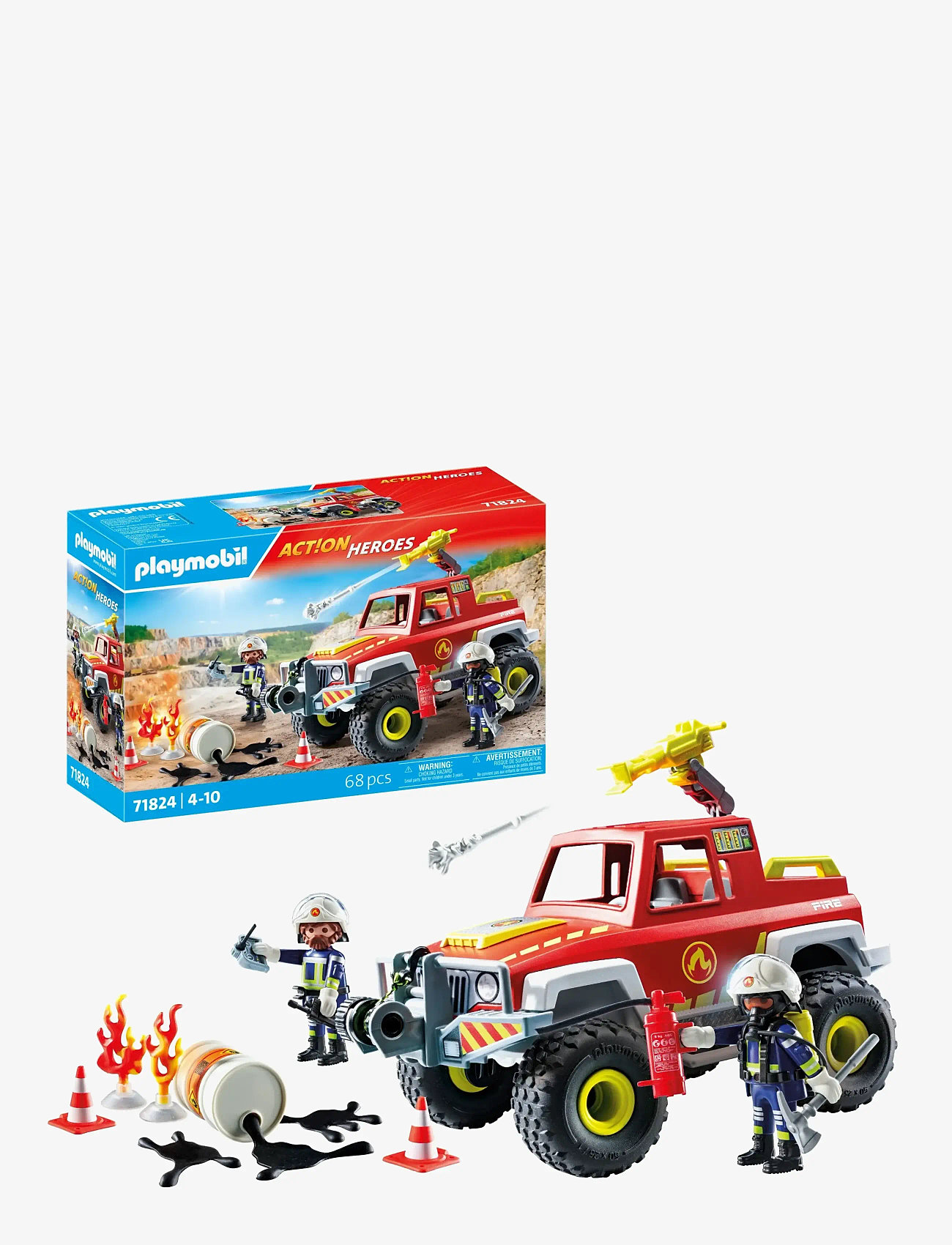 PLAYMOBIL - Firefighting Truck - playmobil action heroes - multicolored - 1