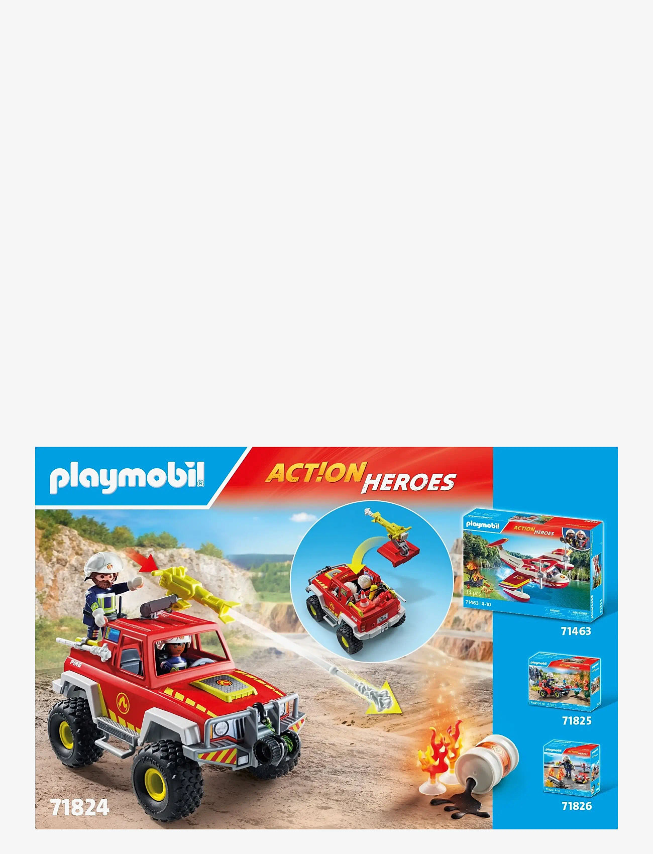 PLAYMOBIL - Firefighting Truck - playmobil action heroes - multicolored - 4