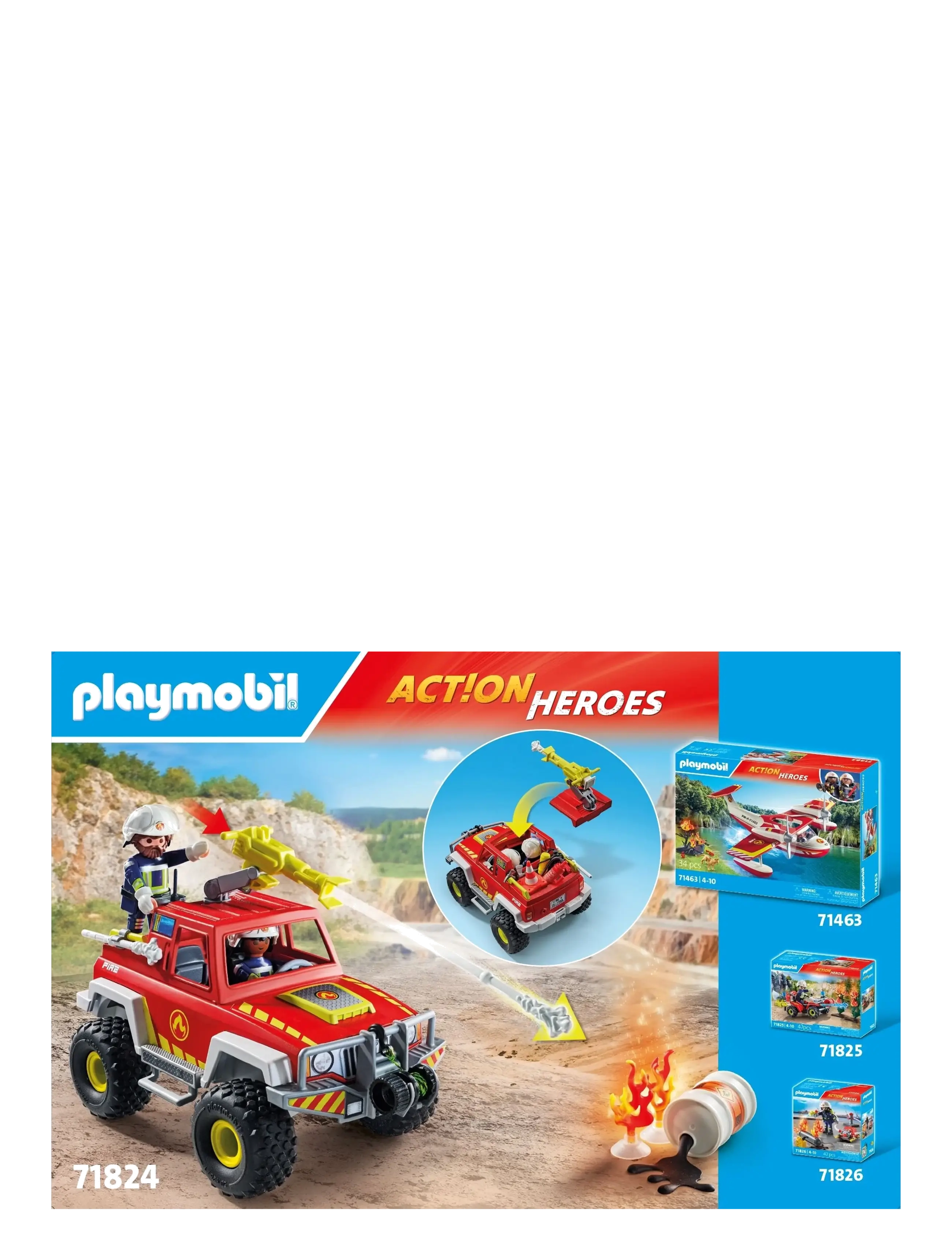 PLAYMOBIL - Firefighting Truck - playmobil action heroes - multicolored - 4