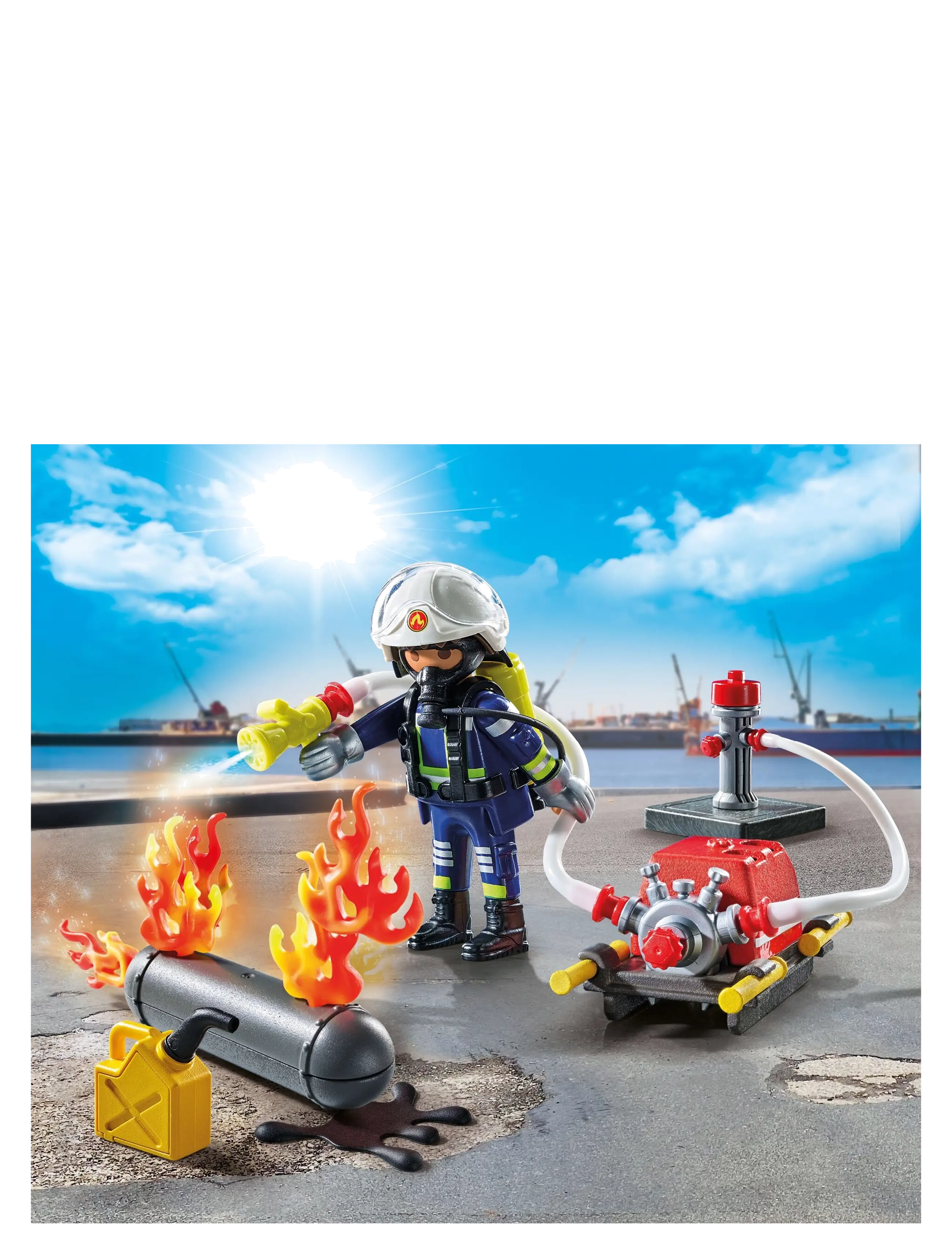 PLAYMOBIL - Firefighter with Water Pump - multicolored - 0