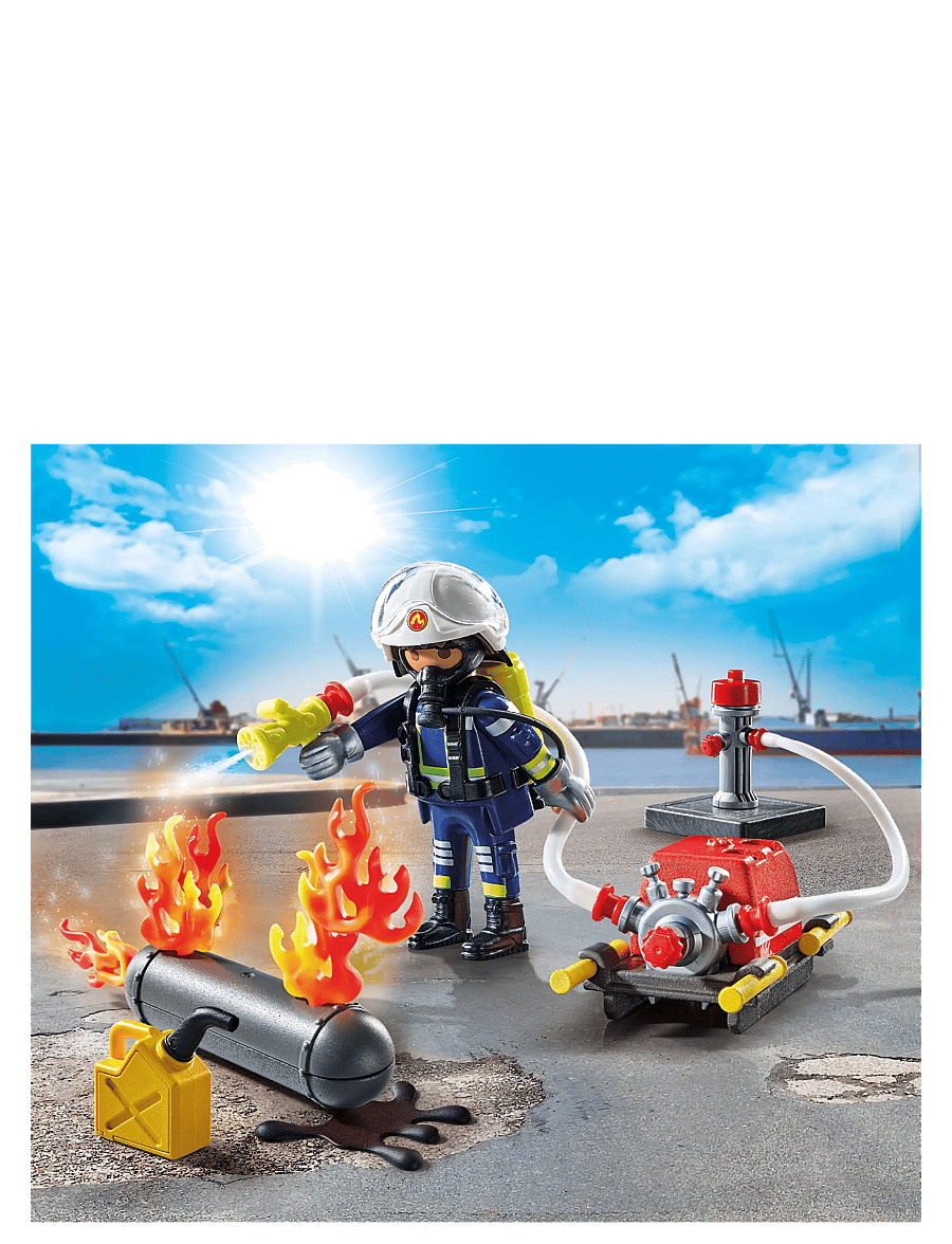 PLAYMOBIL - Firefighter with Water Pump - multicolored - 0