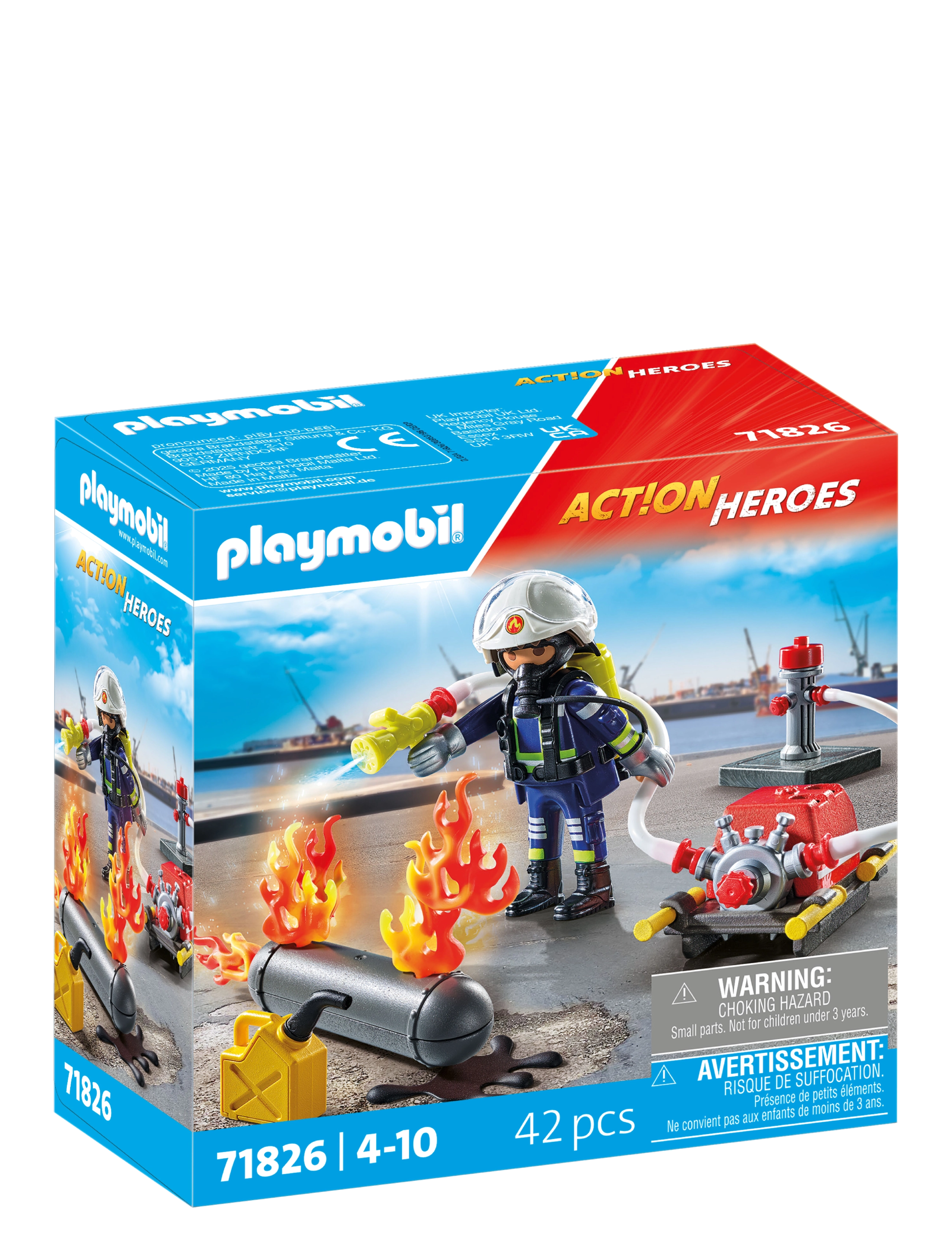 PLAYMOBIL - Firefighter with Water Pump - multicolored - 2
