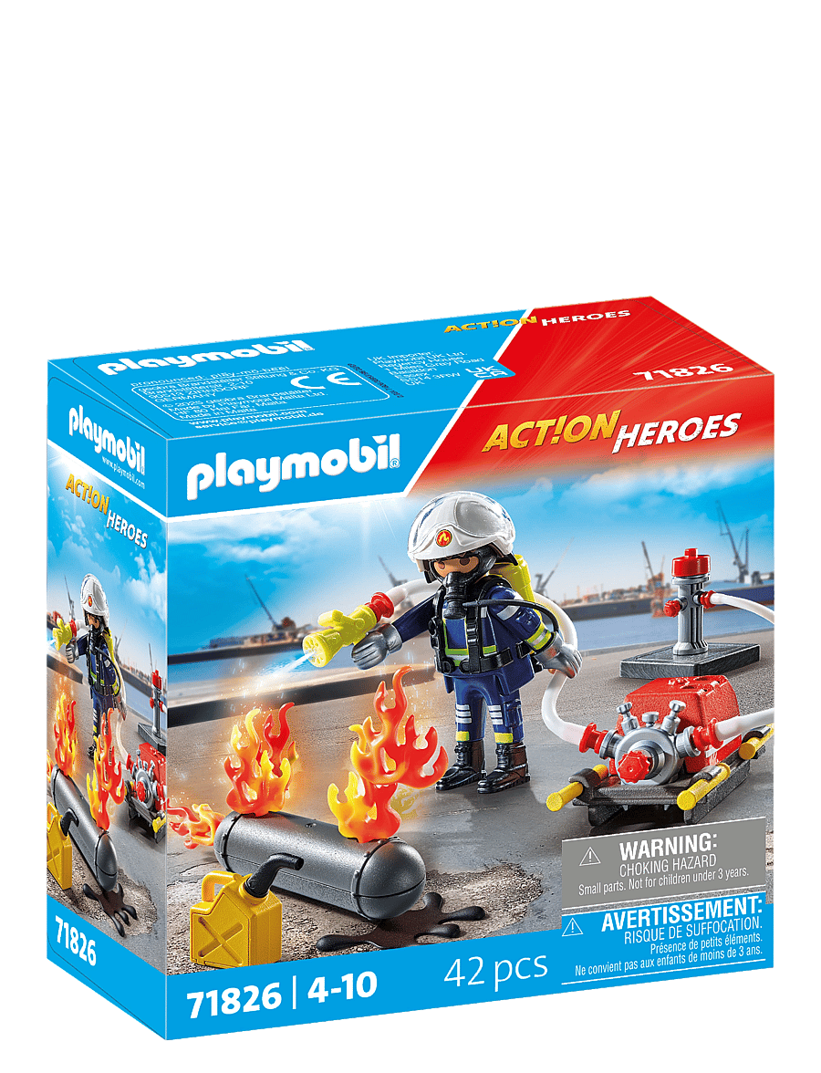 PLAYMOBIL - Firefighter with Water Pump - multicolored - 2