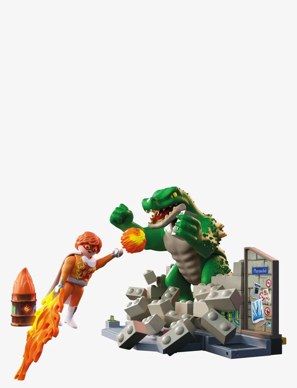 PLAYMOBIL - Hero Battle Against Giant Liza - playmobil action heroes - multicolored - 0