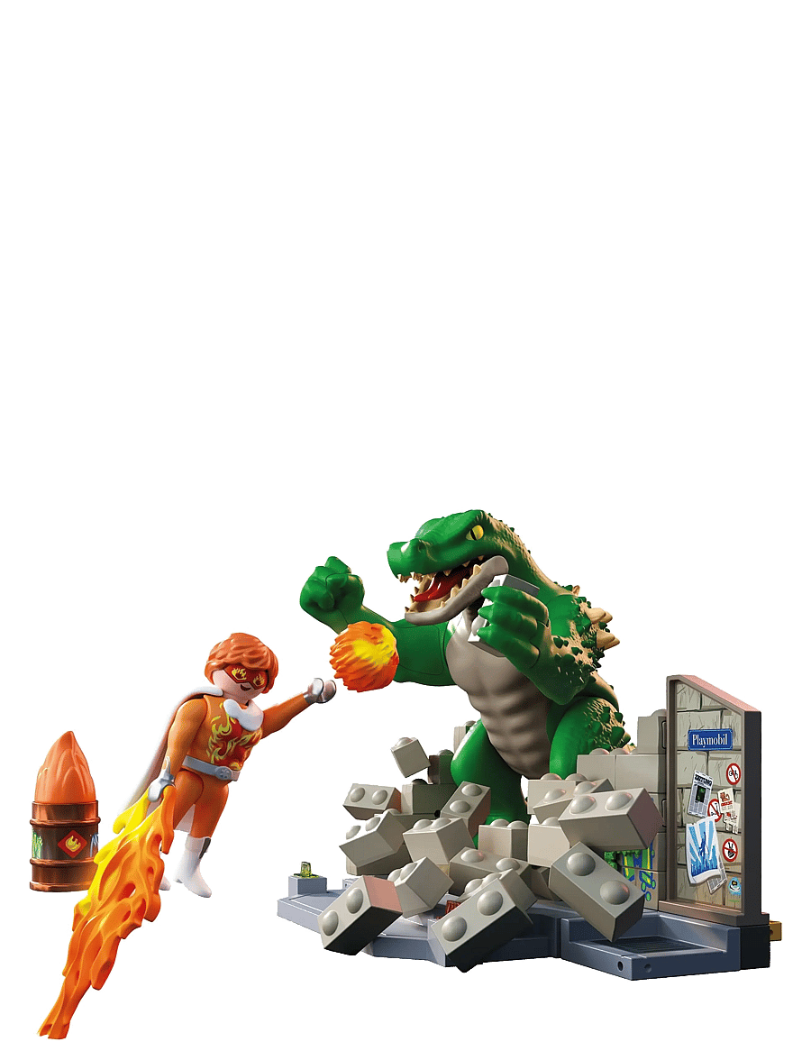PLAYMOBIL - Hero Battle Against Giant Liza - playmobil action heroes - multicolored - 0