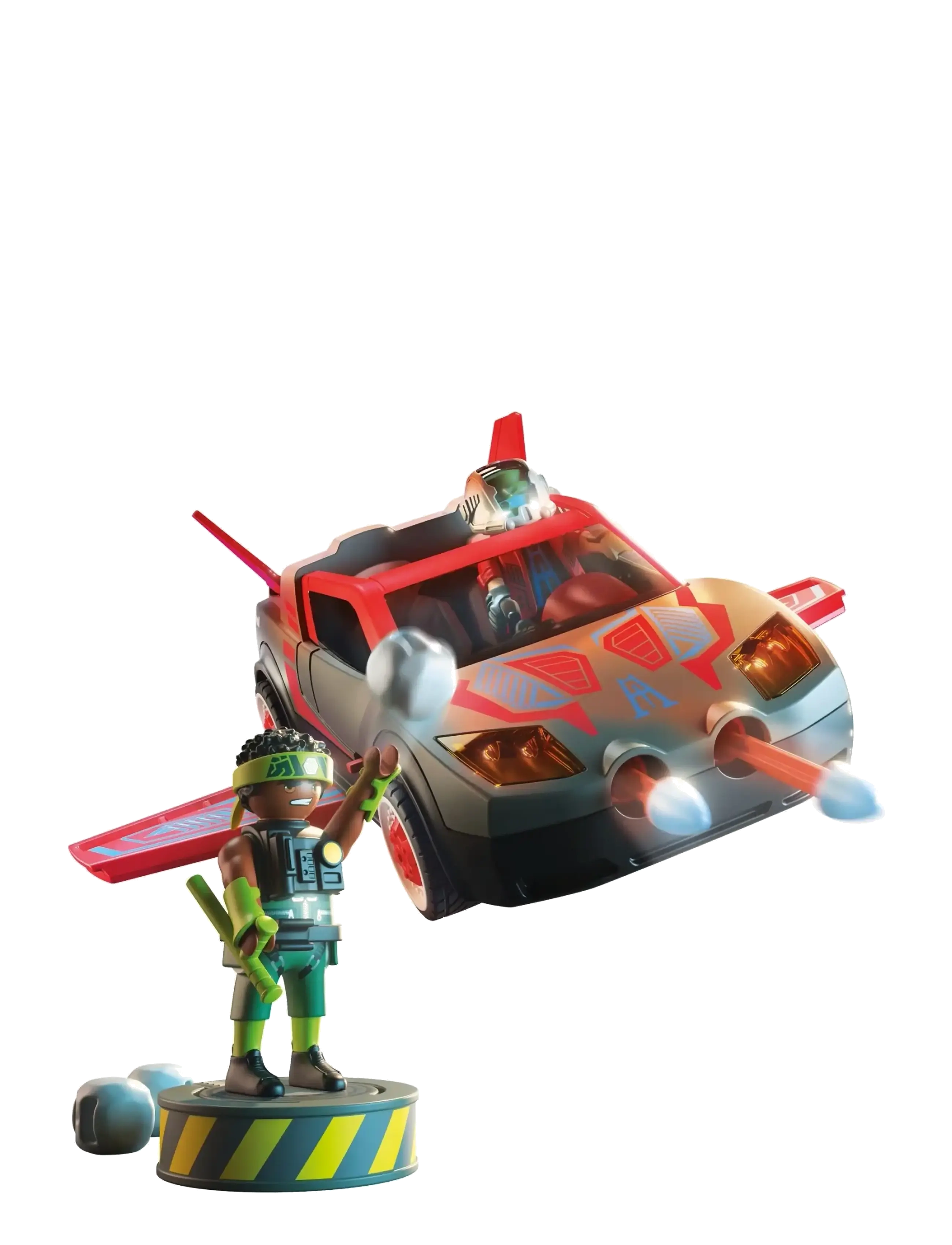 PLAYMOBIL Hero with Vehicle - Playmobil legetøj - MULTICOLORED / red