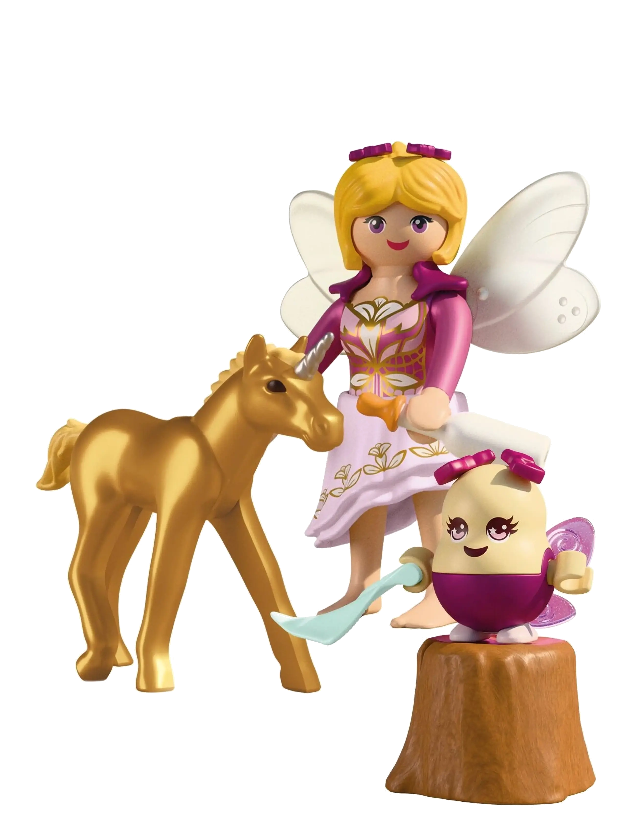 PLAYMOBIL Golden Unicorn Foal with Fairy - Playmobil leikföng - MULTICOLORED / gold