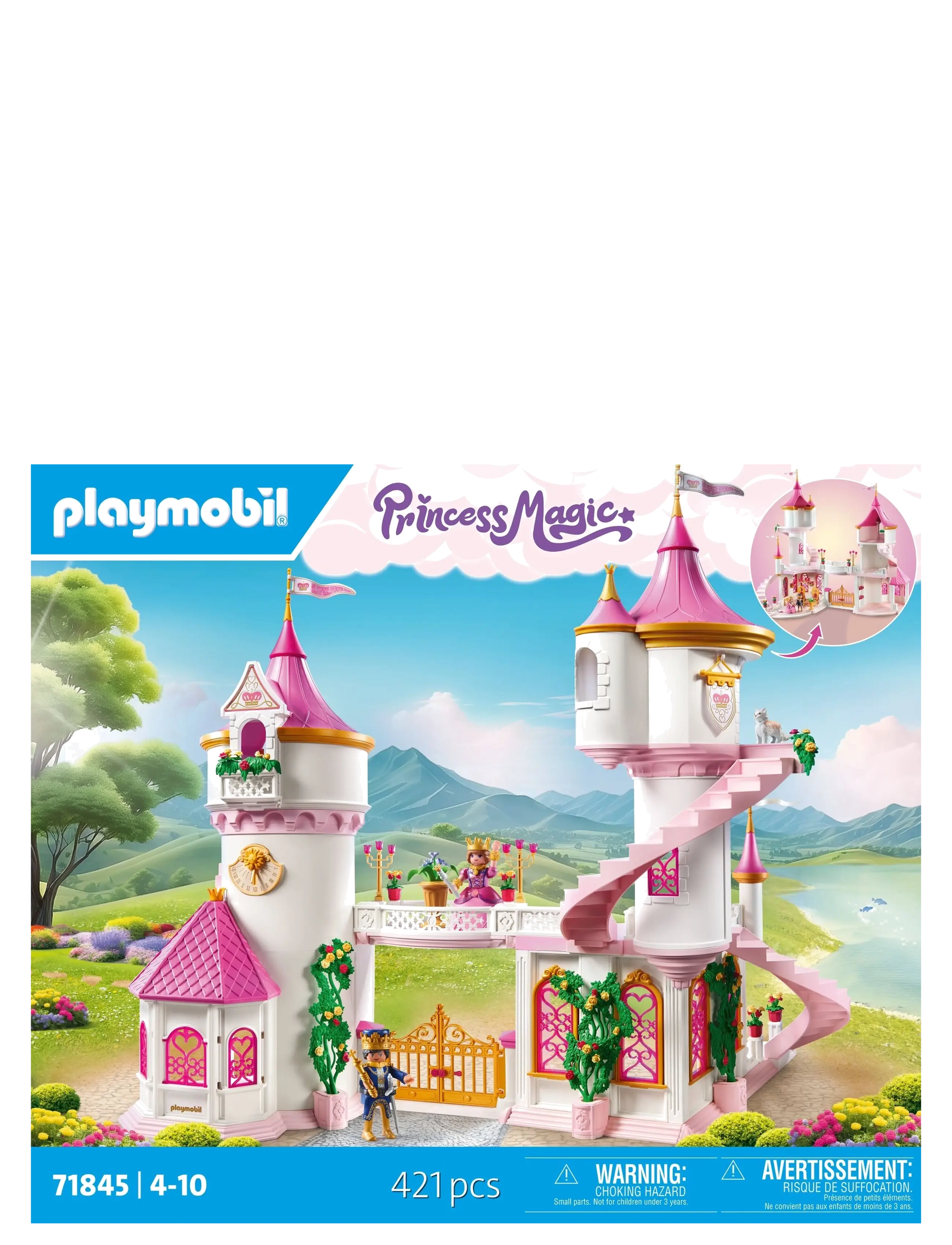 PLAYMOBIL Prinsesseslot Med Kongepar, One Size, Pink, Playmobil Legetøj > Playmobil Princess Magic, Børn