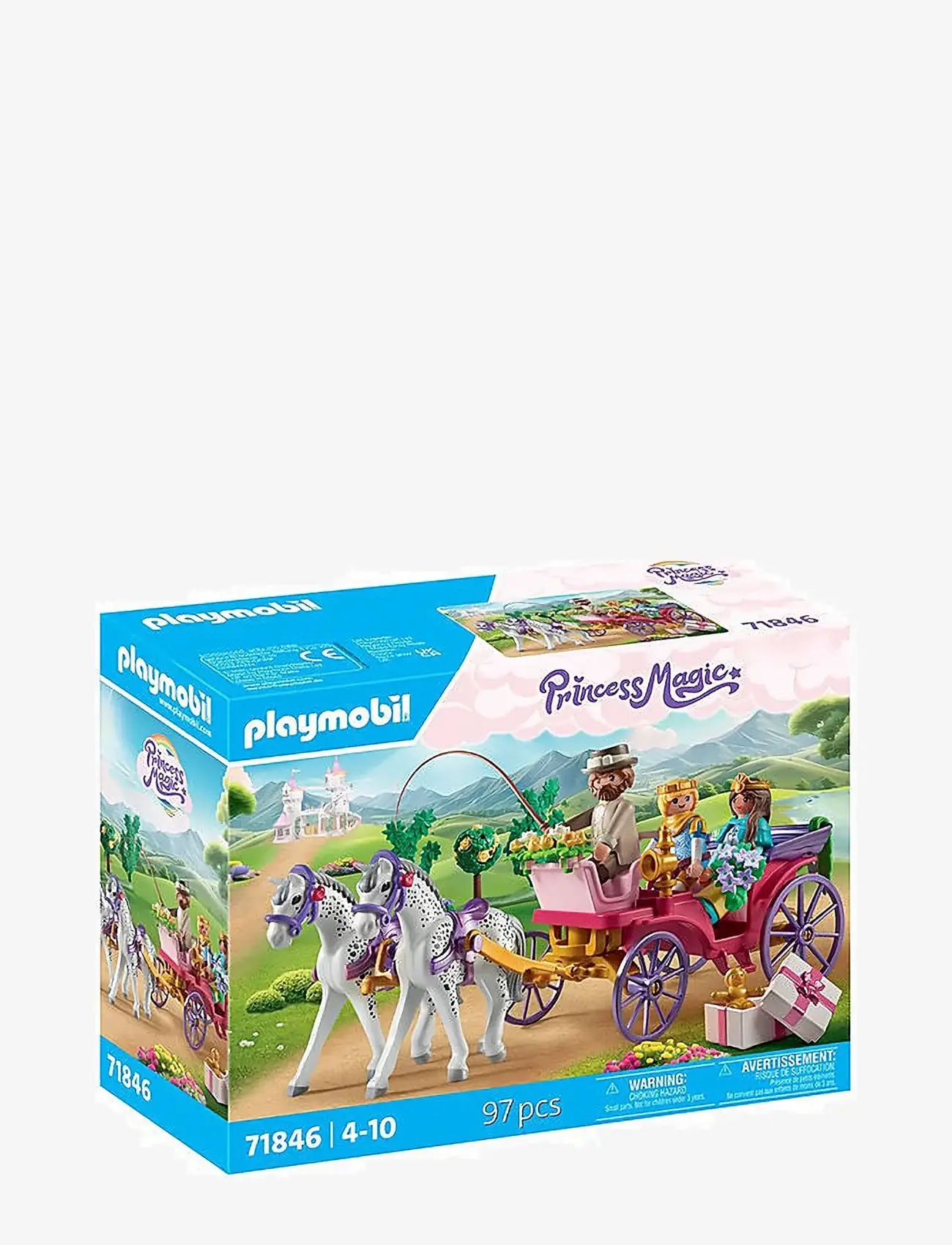 PLAYMOBIL Hestevogn, Børn, Playmobil Princess Magic, Multi/mønstret, Str: ONE SIZE