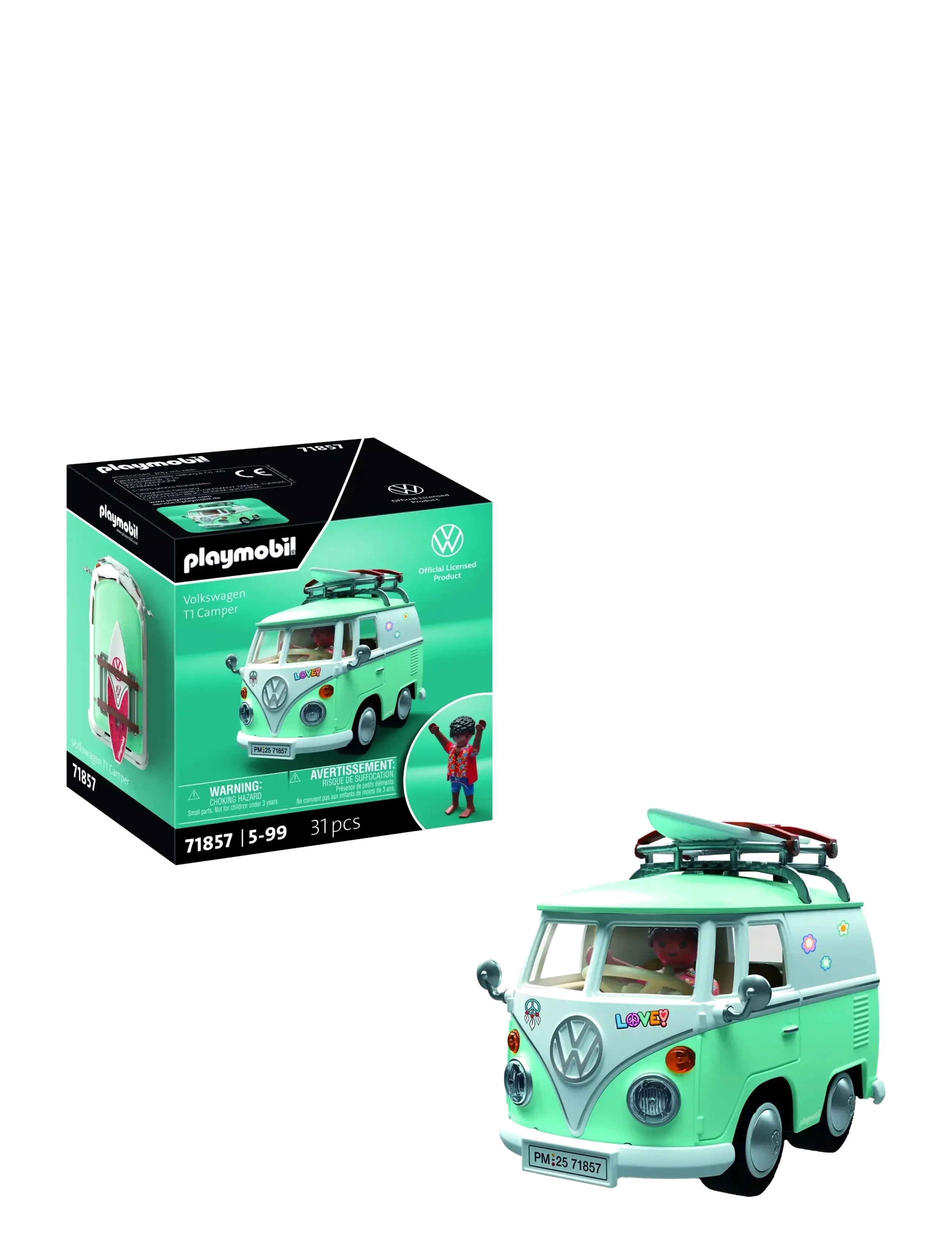 PLAYMOBIL Volkswagen T1 Camper, One Size, Blue, Playmobil Legetøj > Playmobil Vw, Børn