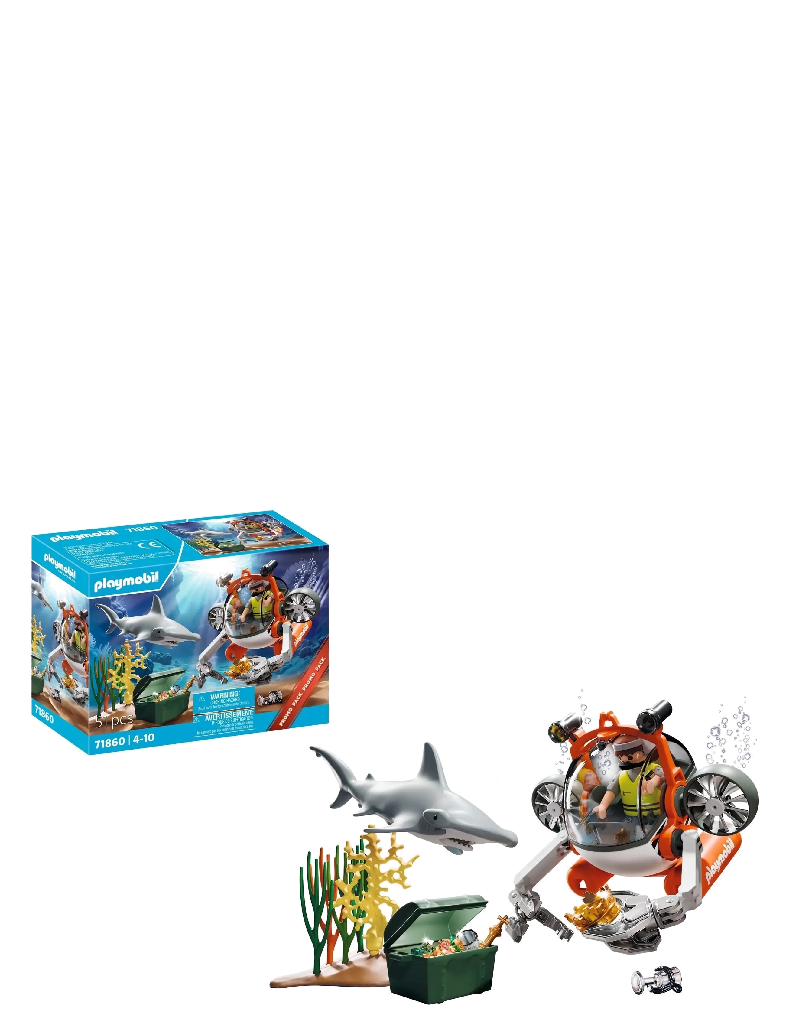 PLAYMOBIL Treasure Hunt with Submarine - Julegave - MULTICOLORED / multi