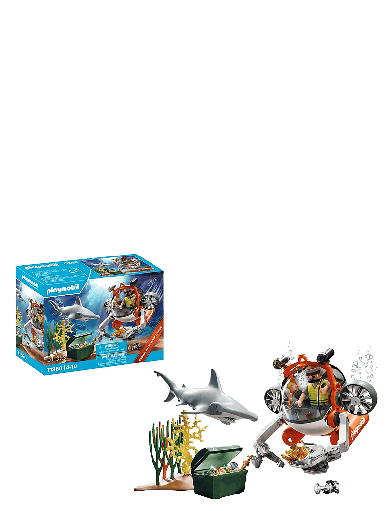 PLAYMOBIL - Treasure Hunt with Submarine - playmobil action heroes - multicolored - 0