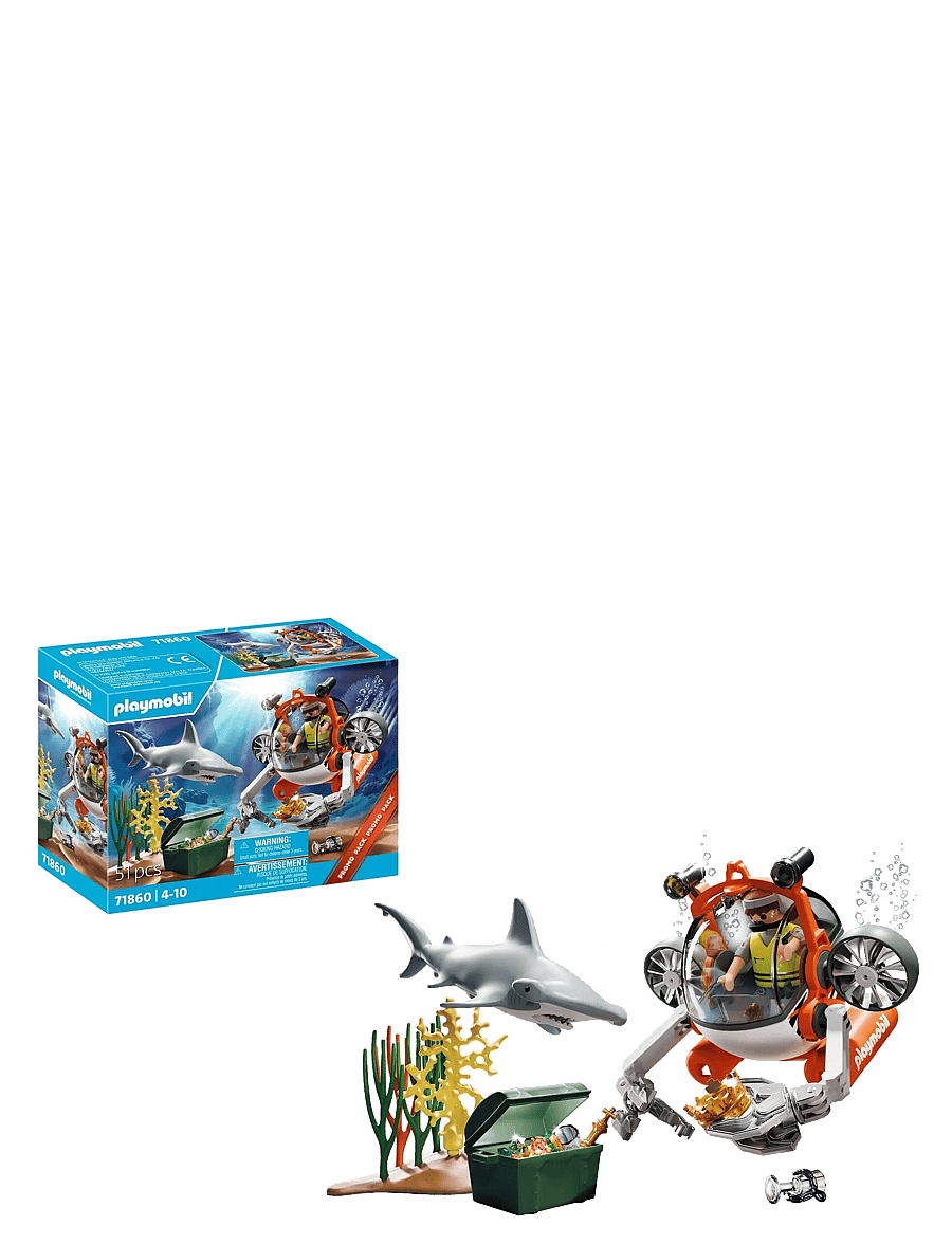 PLAYMOBIL - Treasure Hunt with Submarine - playmobil action heroes - multicolored - 0
