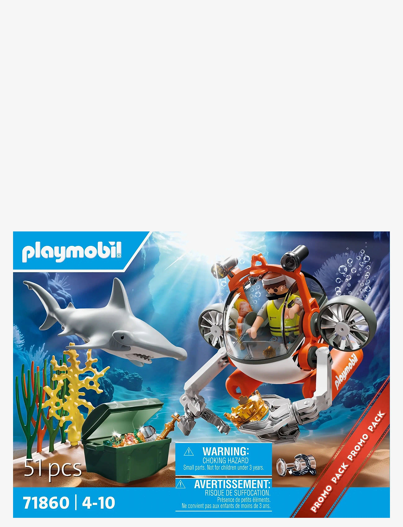 PLAYMOBIL - Treasure Hunt with Submarine - playmobil action heroes - multicolored - 1