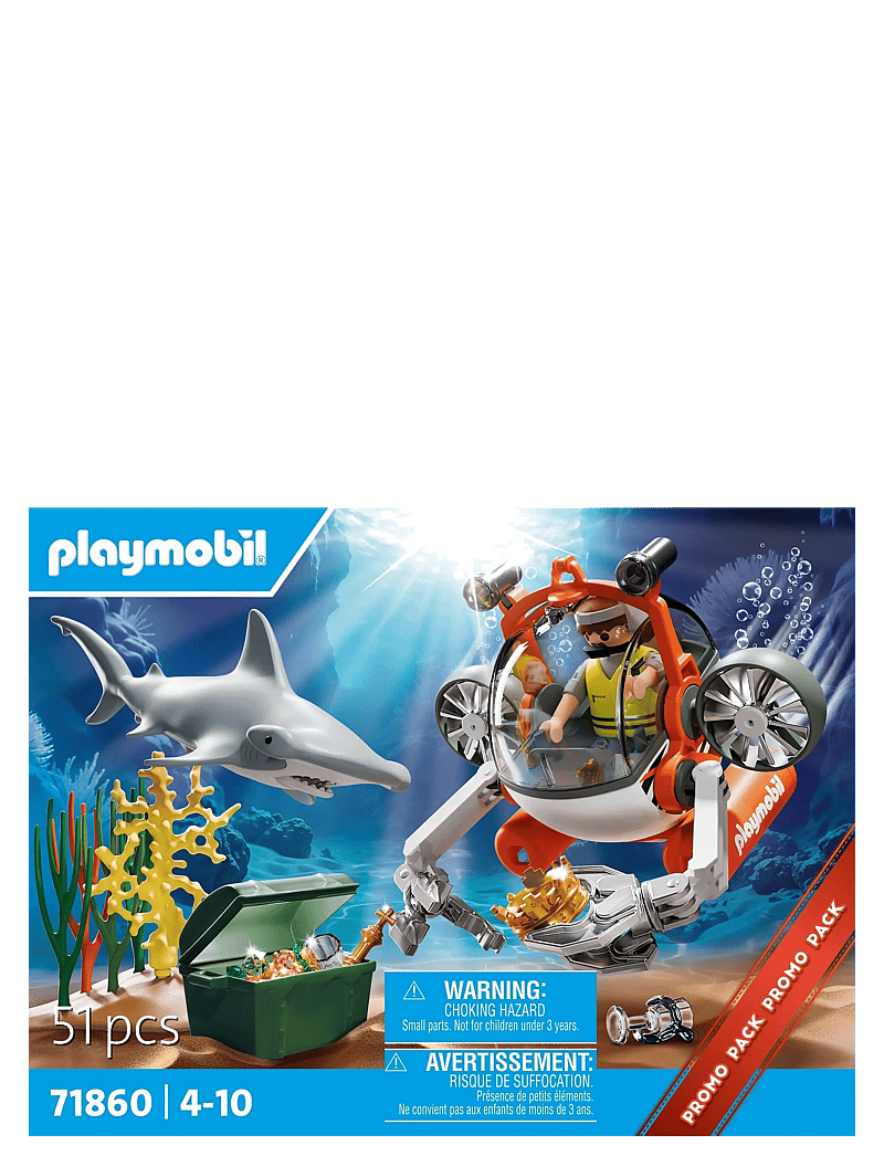 PLAYMOBIL - Treasure Hunt with Submarine - playmobil action heroes - multicolored - 1
