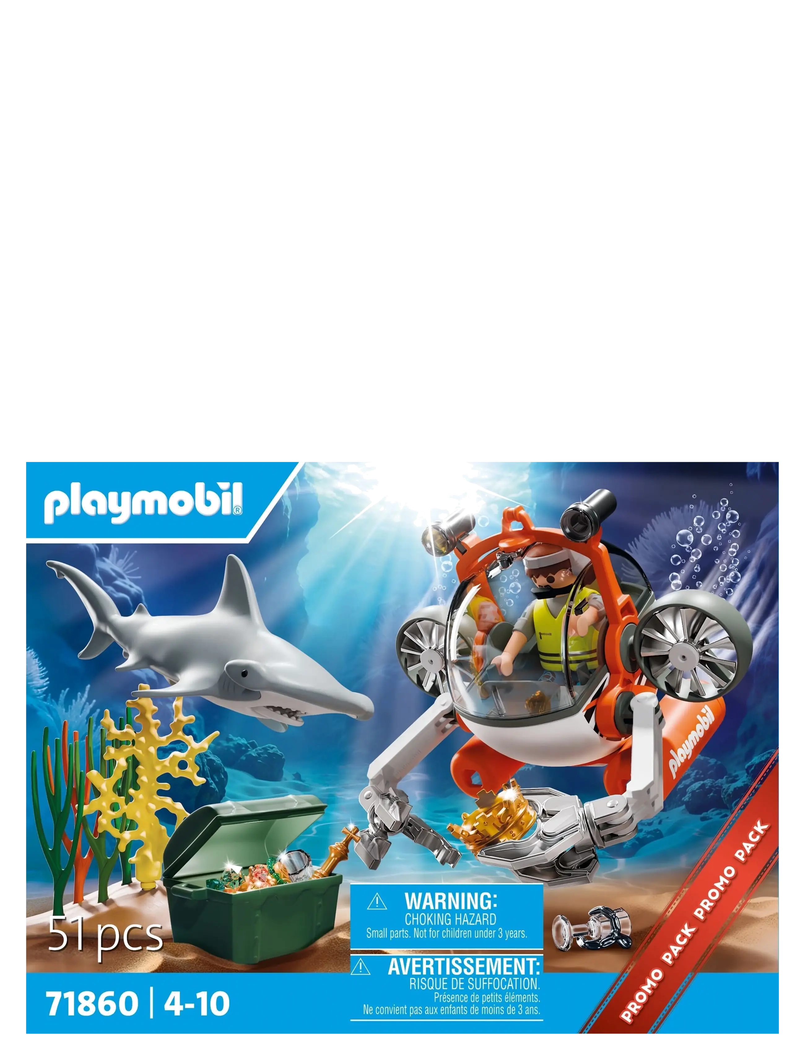 PLAYMOBIL - Treasure Hunt with Submarine - playmobil action heroes - multicolored - 1