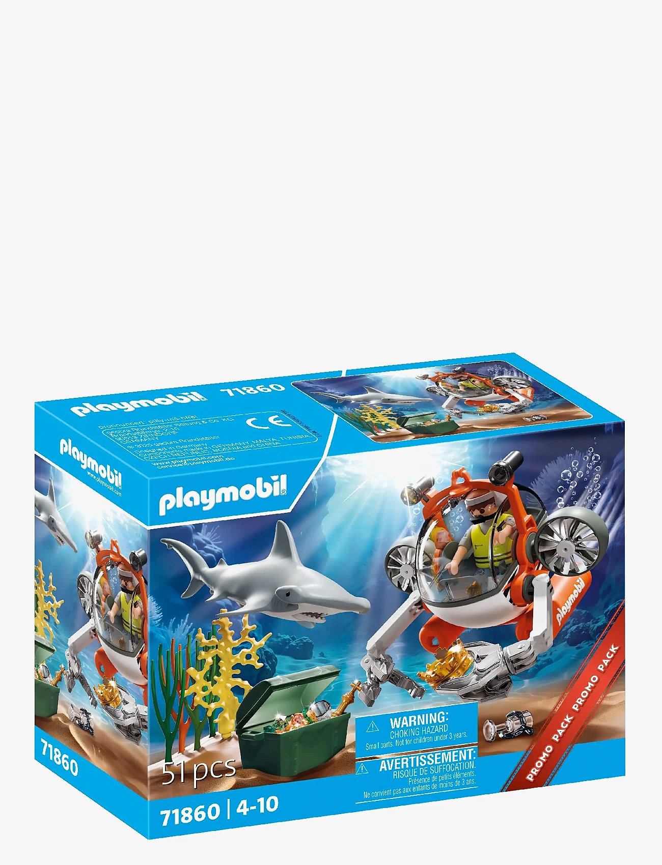 PLAYMOBIL - Treasure Hunt with Submarine - playmobil action heroes - multicolored - 2