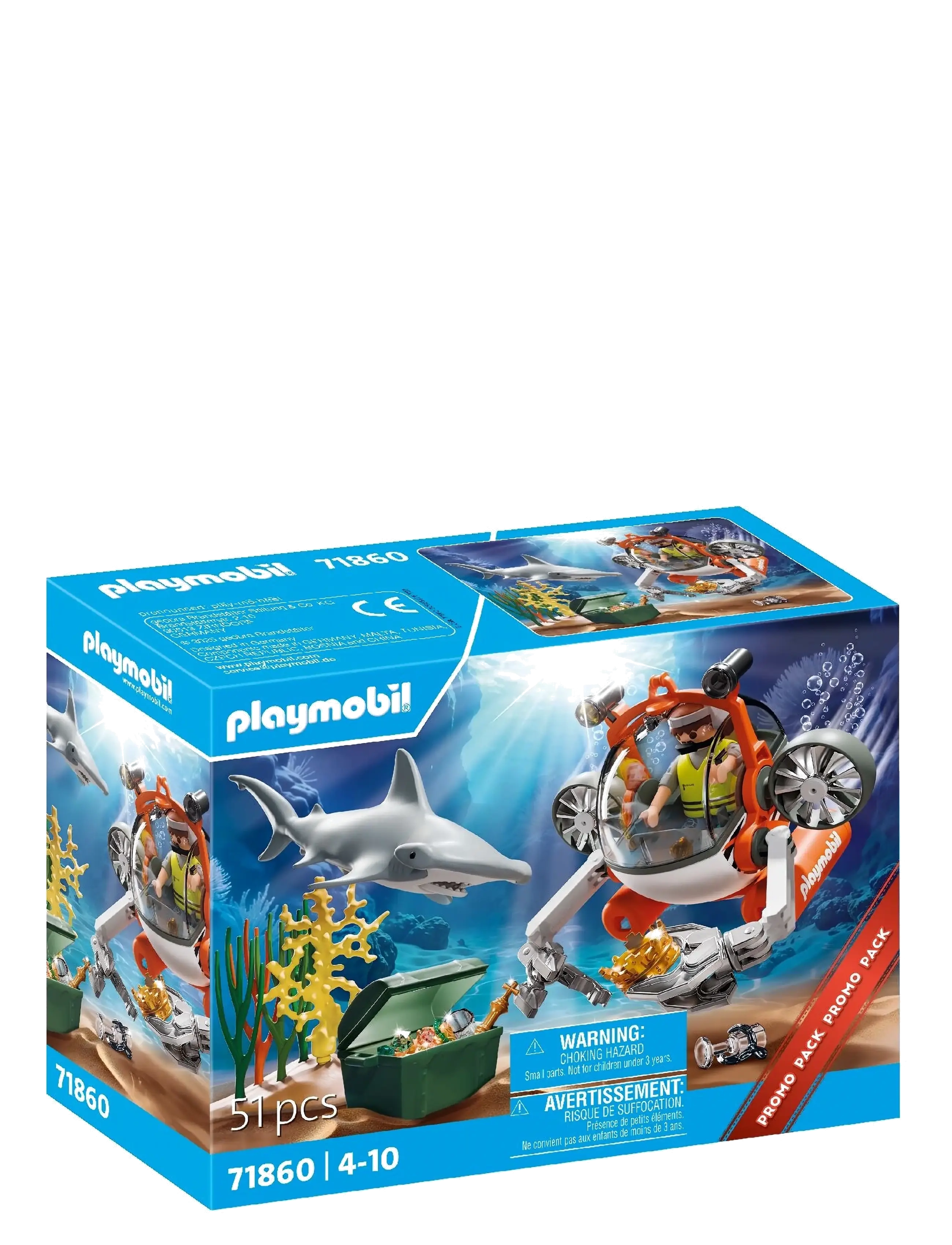 PLAYMOBIL - Treasure Hunt with Submarine - playmobil action heroes - multicolored - 2