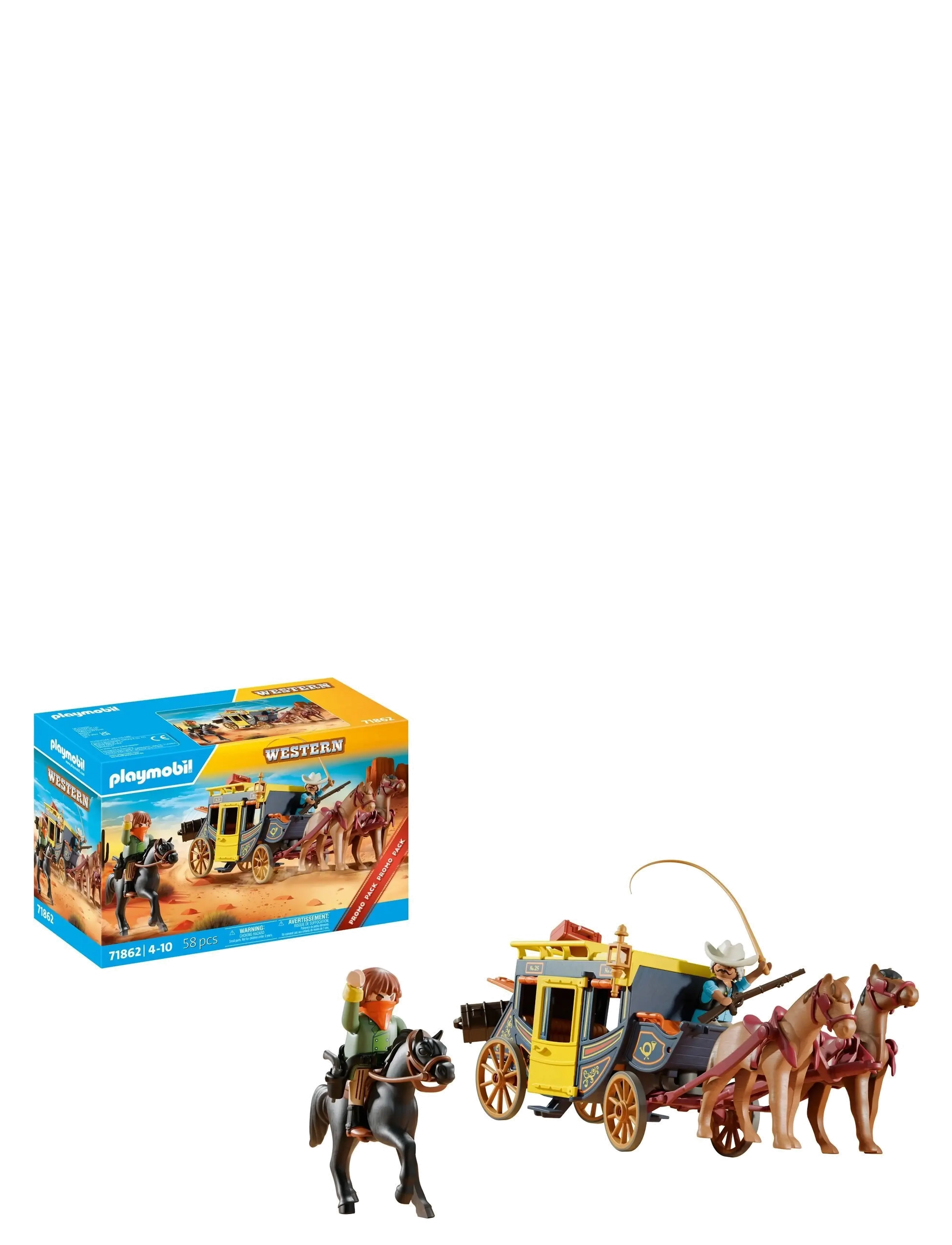 PLAYMOBIL Wild West Stagecoach - Playmobil Figures - MULTICOLORED / multi