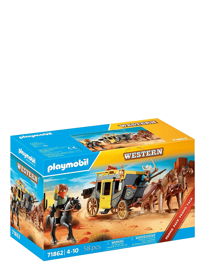 PLAYMOBIL - Wild West Stagecoach - playmobil figures - multicolored - 3
