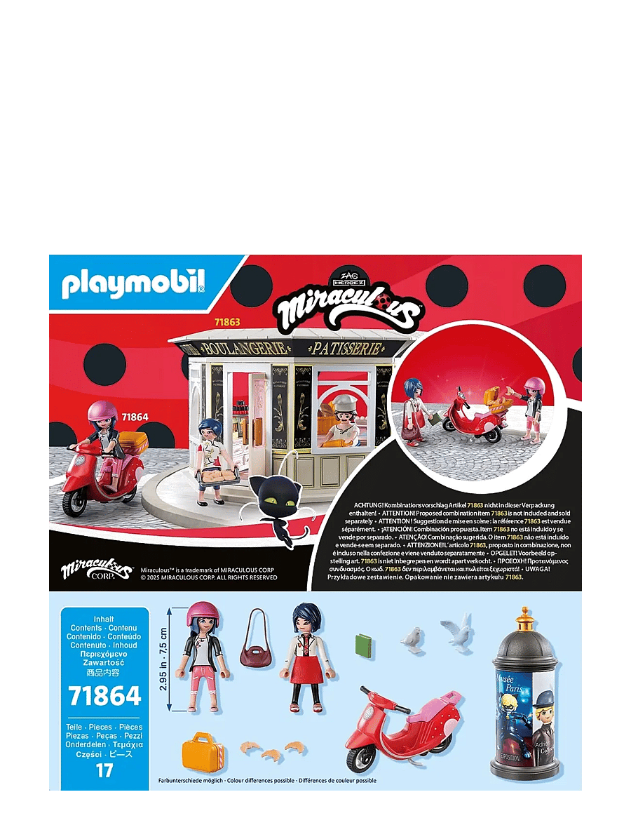PLAYMOBIL - Miraculous: Paris Scooter Ride - spiel-sets - multicolored - 3