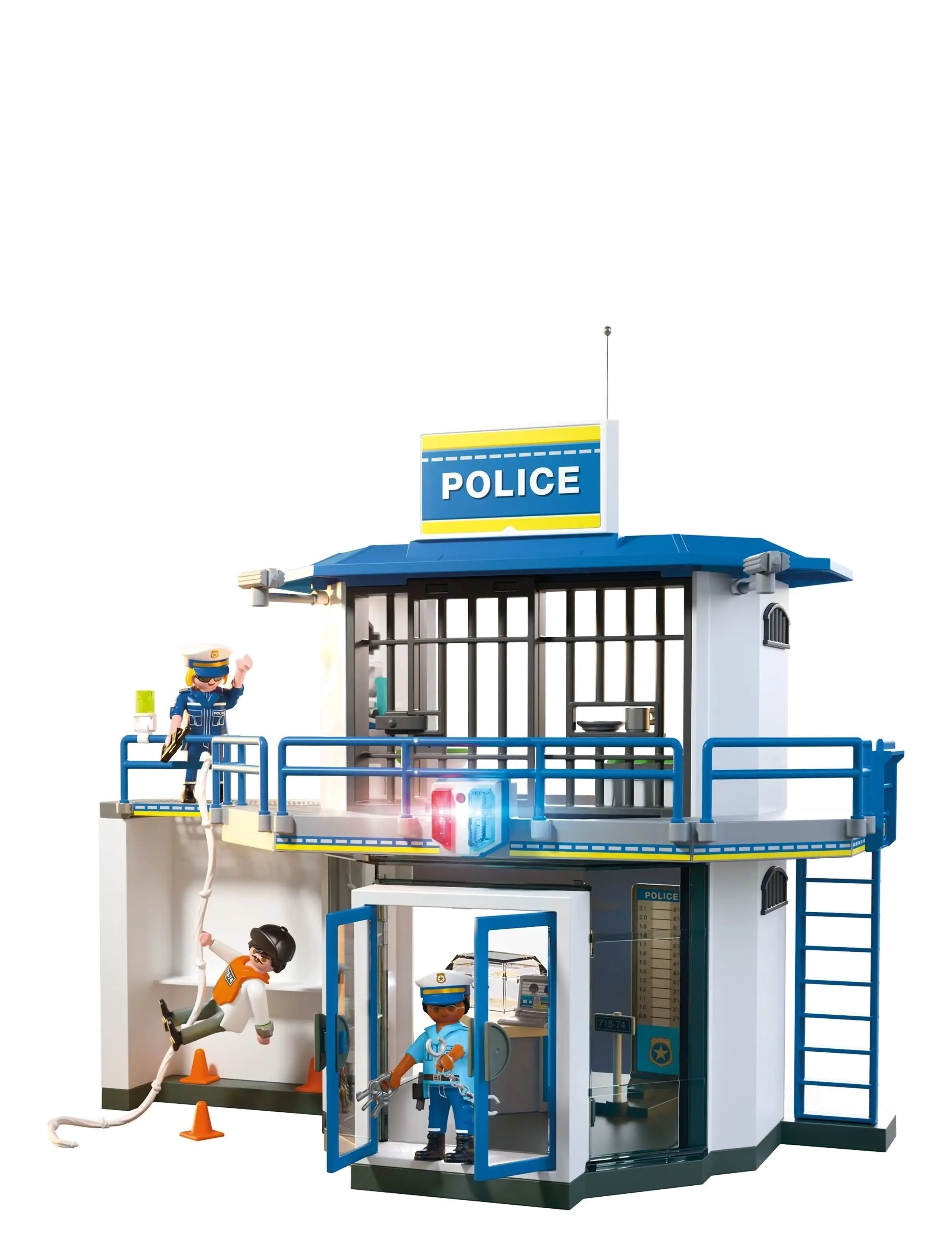 PLAYMOBIL Police Station with Investigation Room - Playmobil City Action - MULTICOLORED / blue