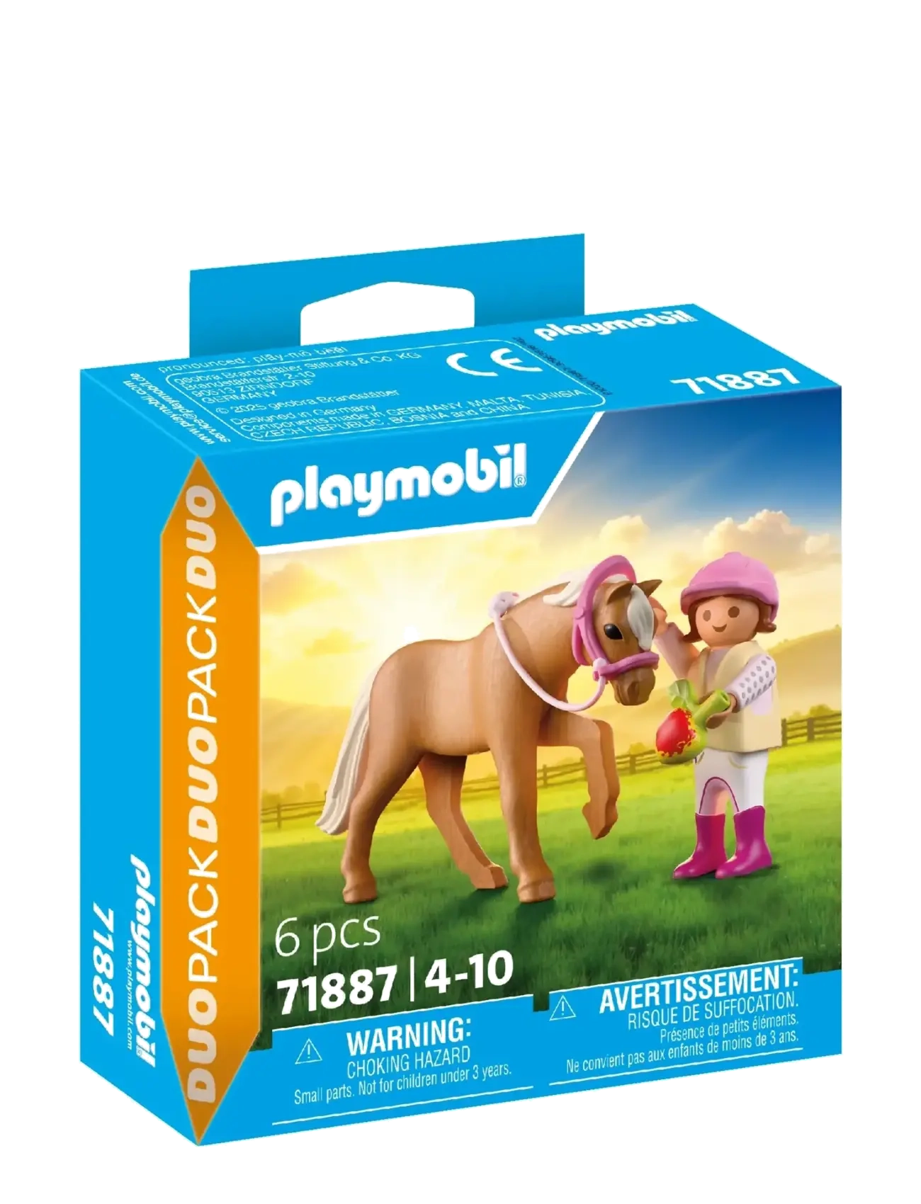 PLAYMOBIL Mädchen With Pony Patterned - One Size - Kinder