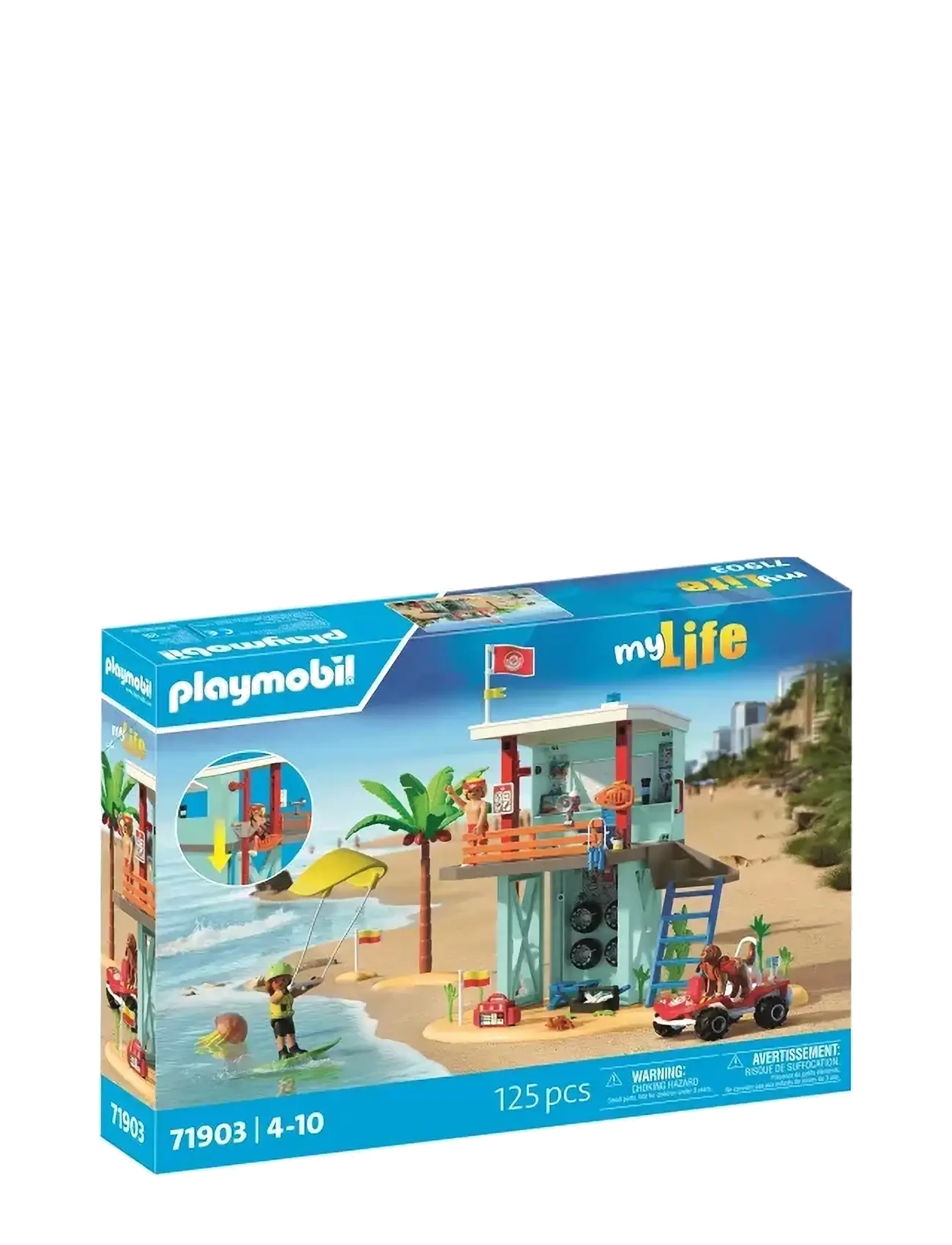 PLAYMOBIL Lifeguard Tower with Beach Bug - 4 for 3 - MULTICOLORED / multi