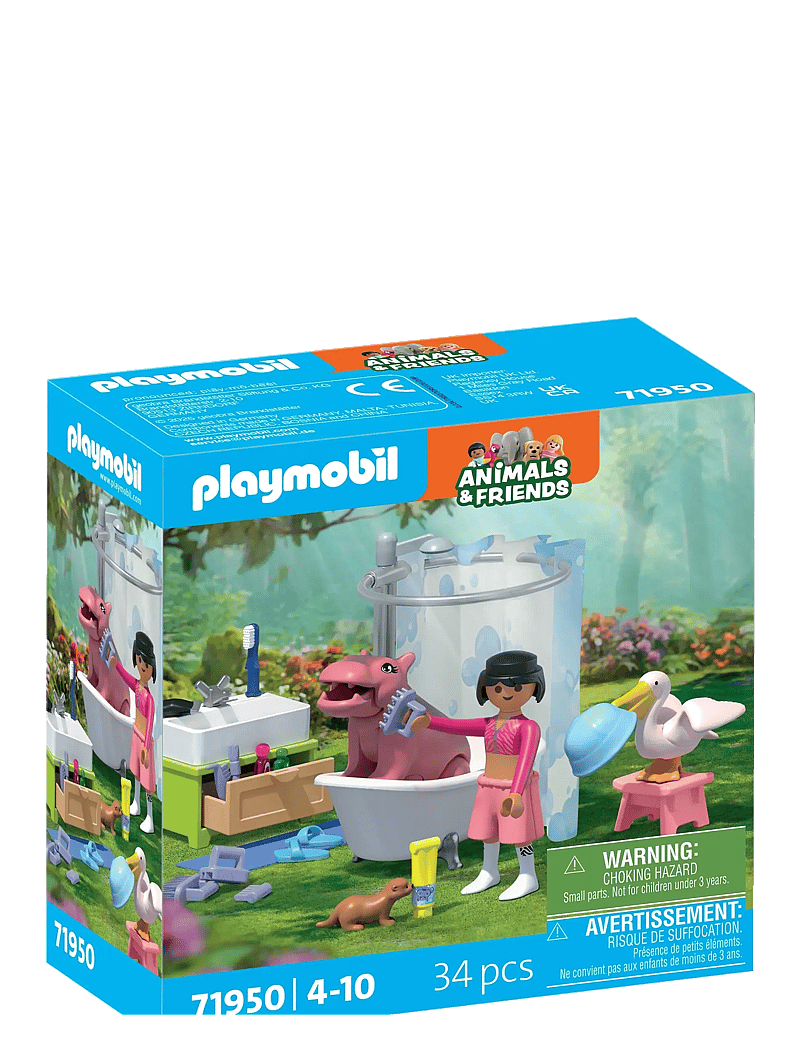 PLAYMOBIL - Animal bathing fun - playmobil animals & friends - multicolored - 0