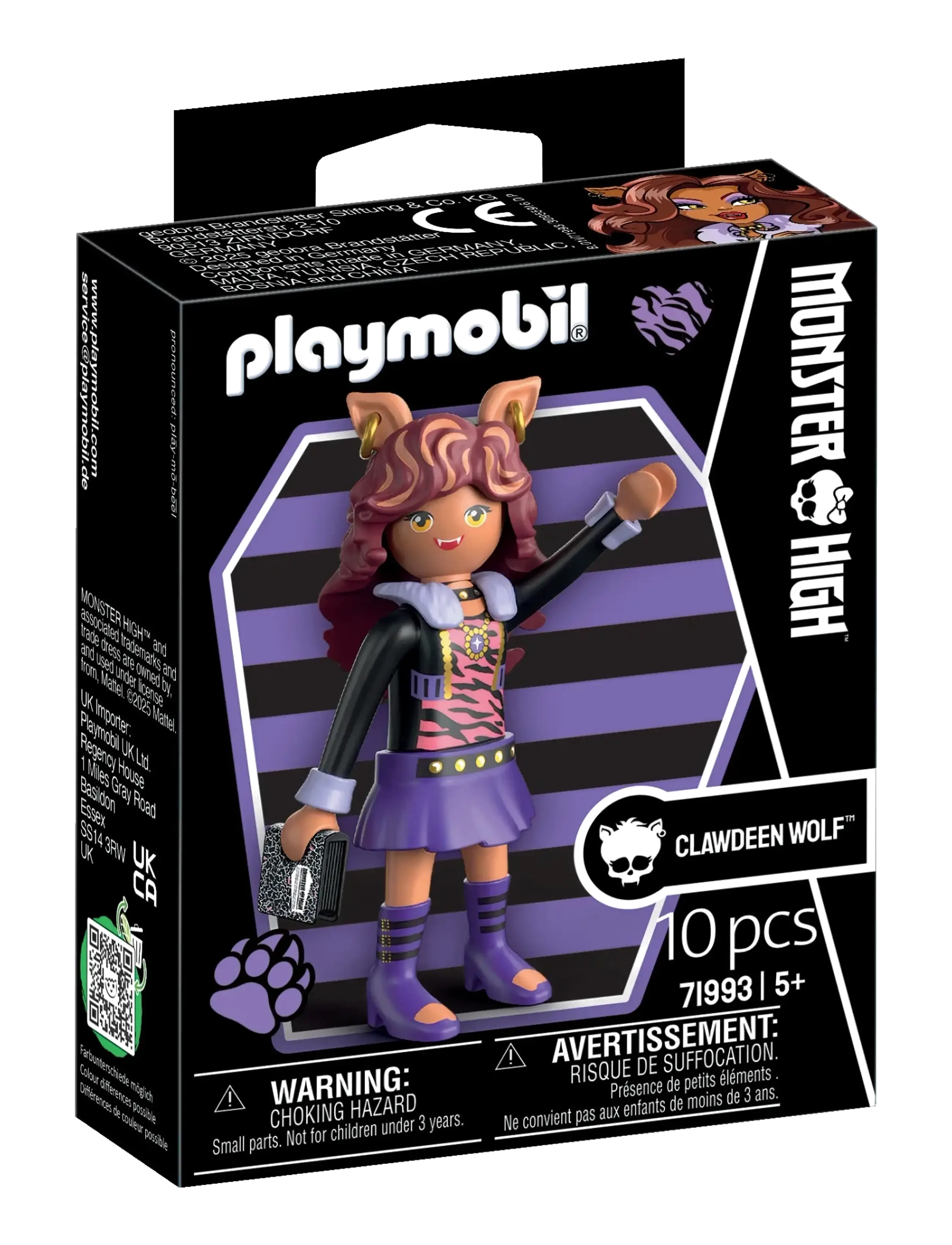 PLAYMOBIL Monster High Clawdeen Wolf Figur Lila - One Size - Kinder