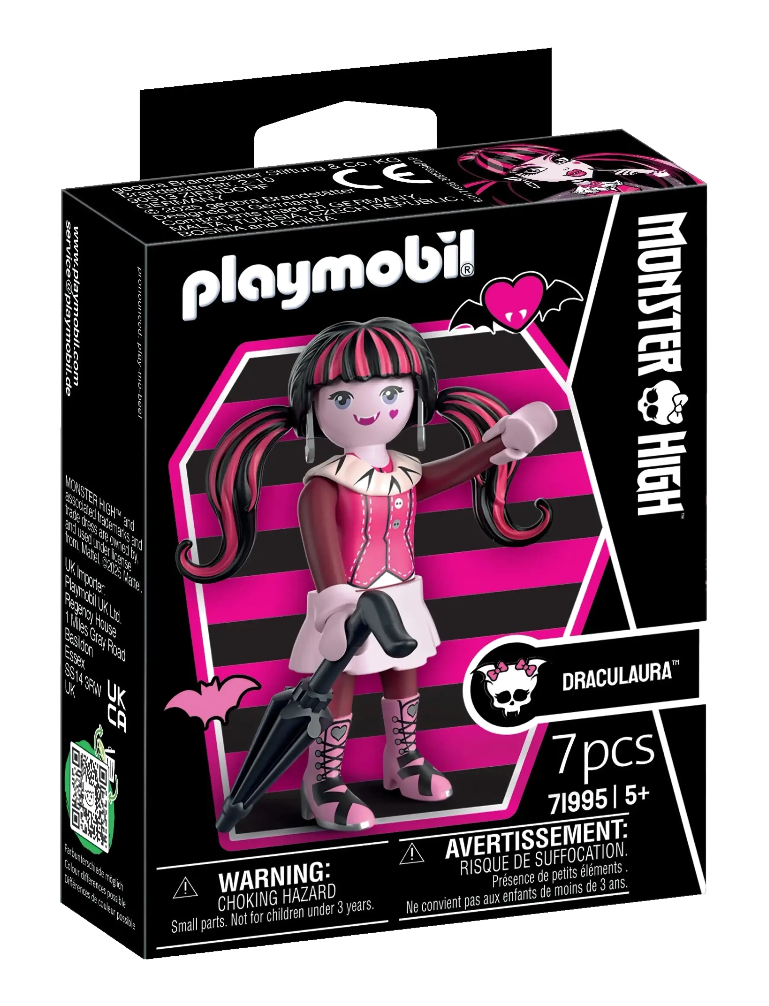 PLAYMOBIL Monster High Draculaura Figur Pink - One Size - Kinder