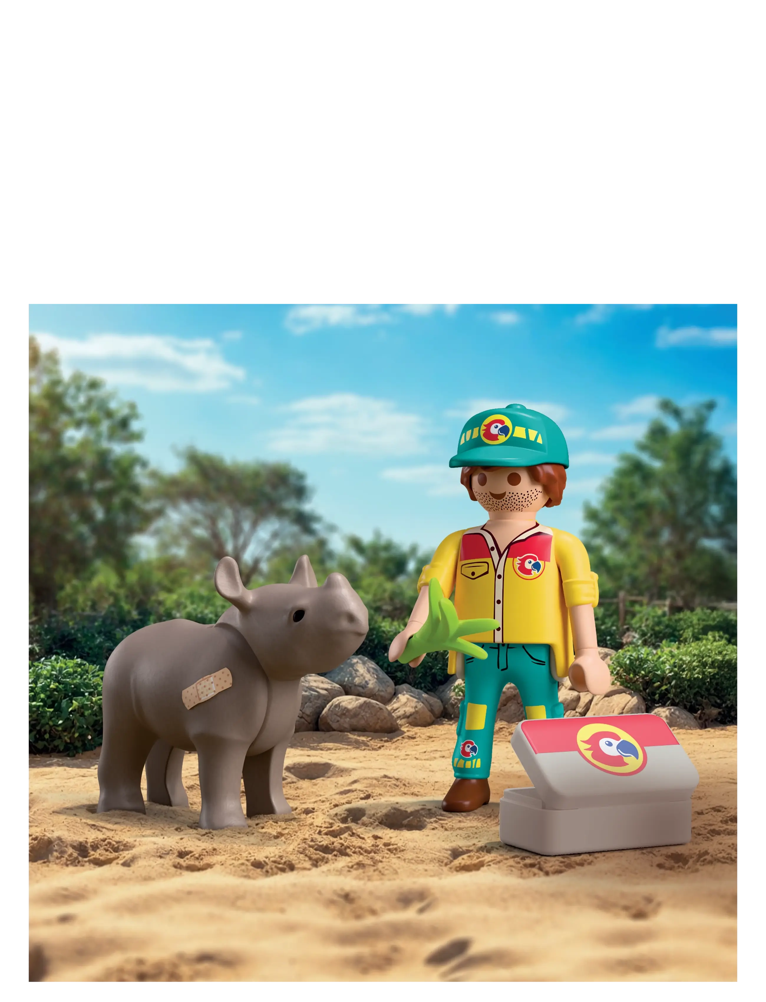 PLAYMOBIL Duopack: Ranger Med Næsehorn, Børn, Playmobil Dyr & Friends, Multi/mønstret, Str: ONE SIZE