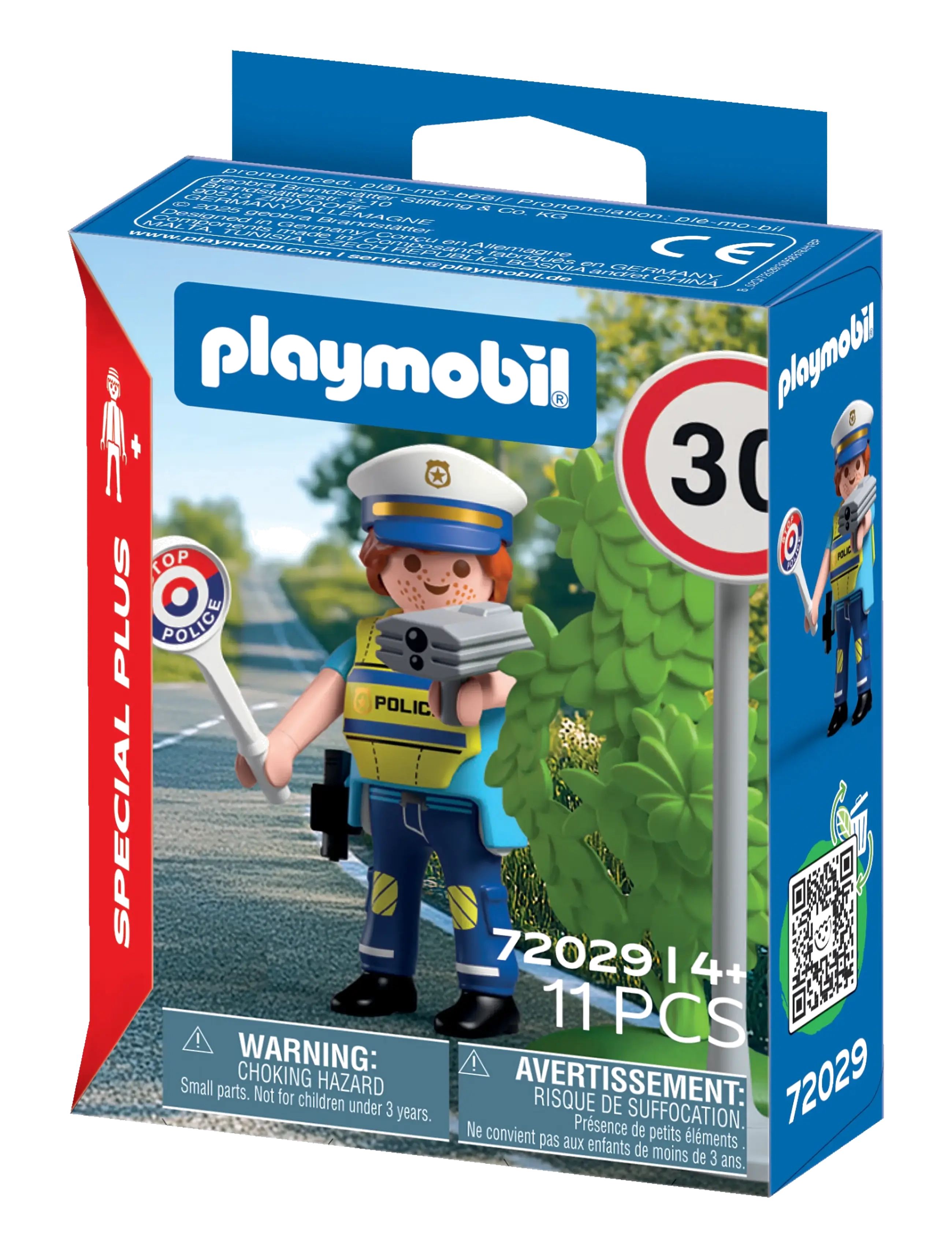 PLAYMOBIL Politibetjent Med Fartmåler, One Size, Multi/patterned, Playmobil Legetøj > Playmobil Special Plus, Børn