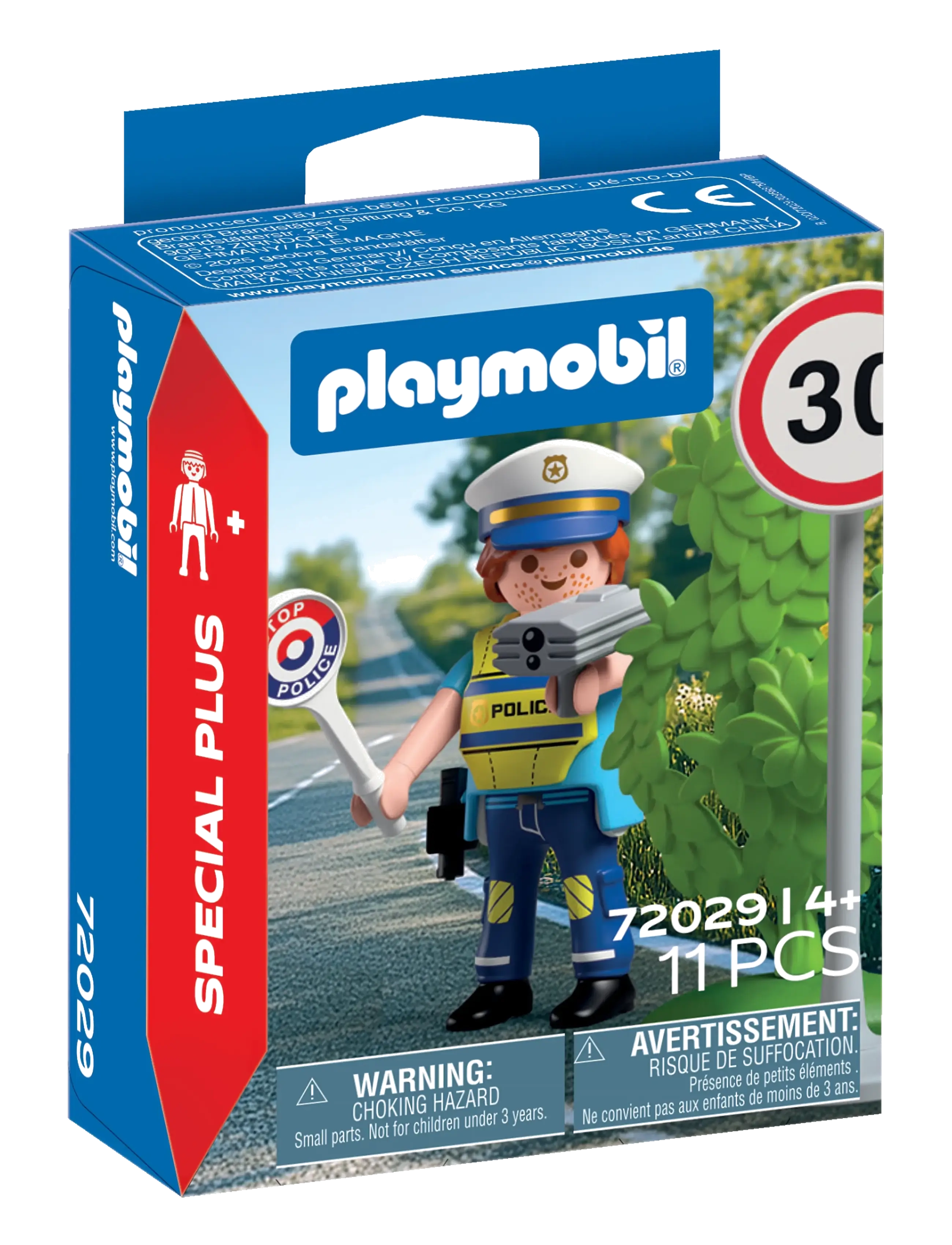 PLAYMOBIL - Politibetjent med fartmåler - multicolored - 2