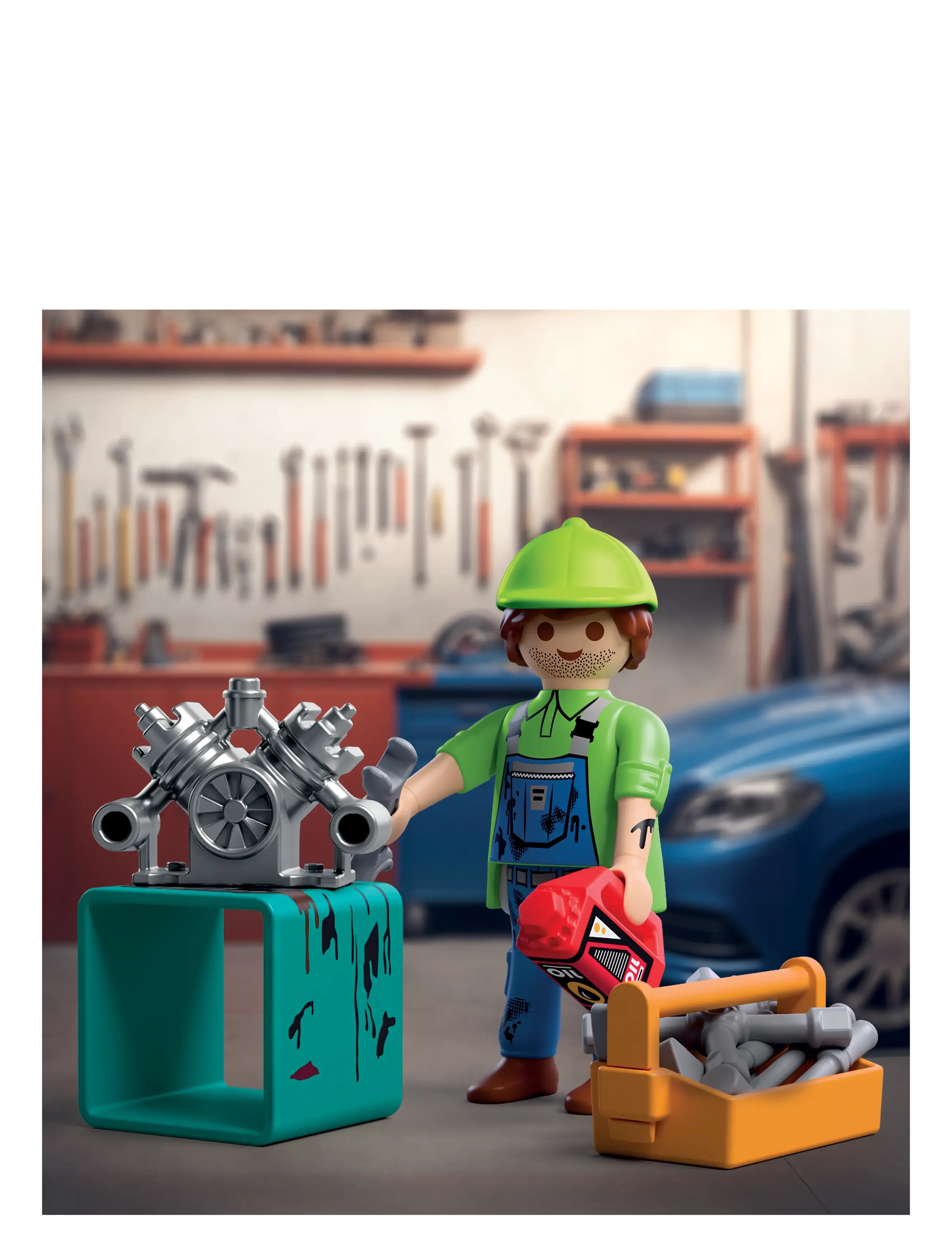 PLAYMOBIL Mekaniker, One Size, Green, Playmobil Legetøj > Playmobil Special Plus, Børn
