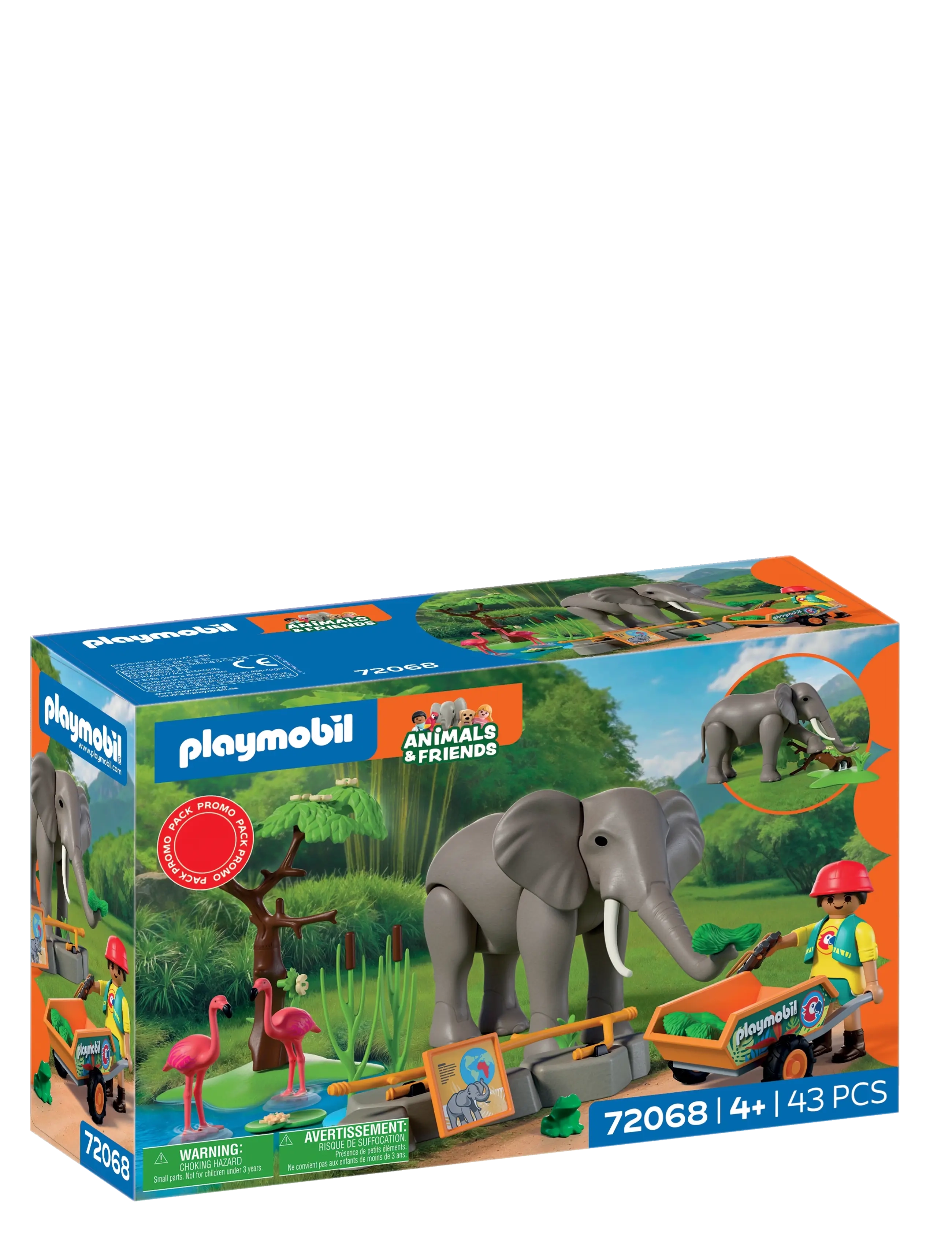 PLAYMOBIL Elephant with Zookeeper - Playmobil lelut - MULTICOLORED / multi