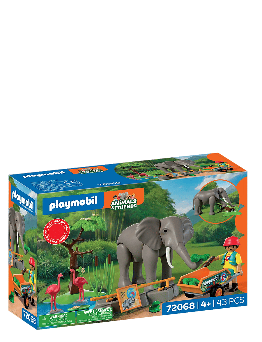 PLAYMOBIL - Elefant med dyrepasser - playmobil animals & friends - multicolored - 1