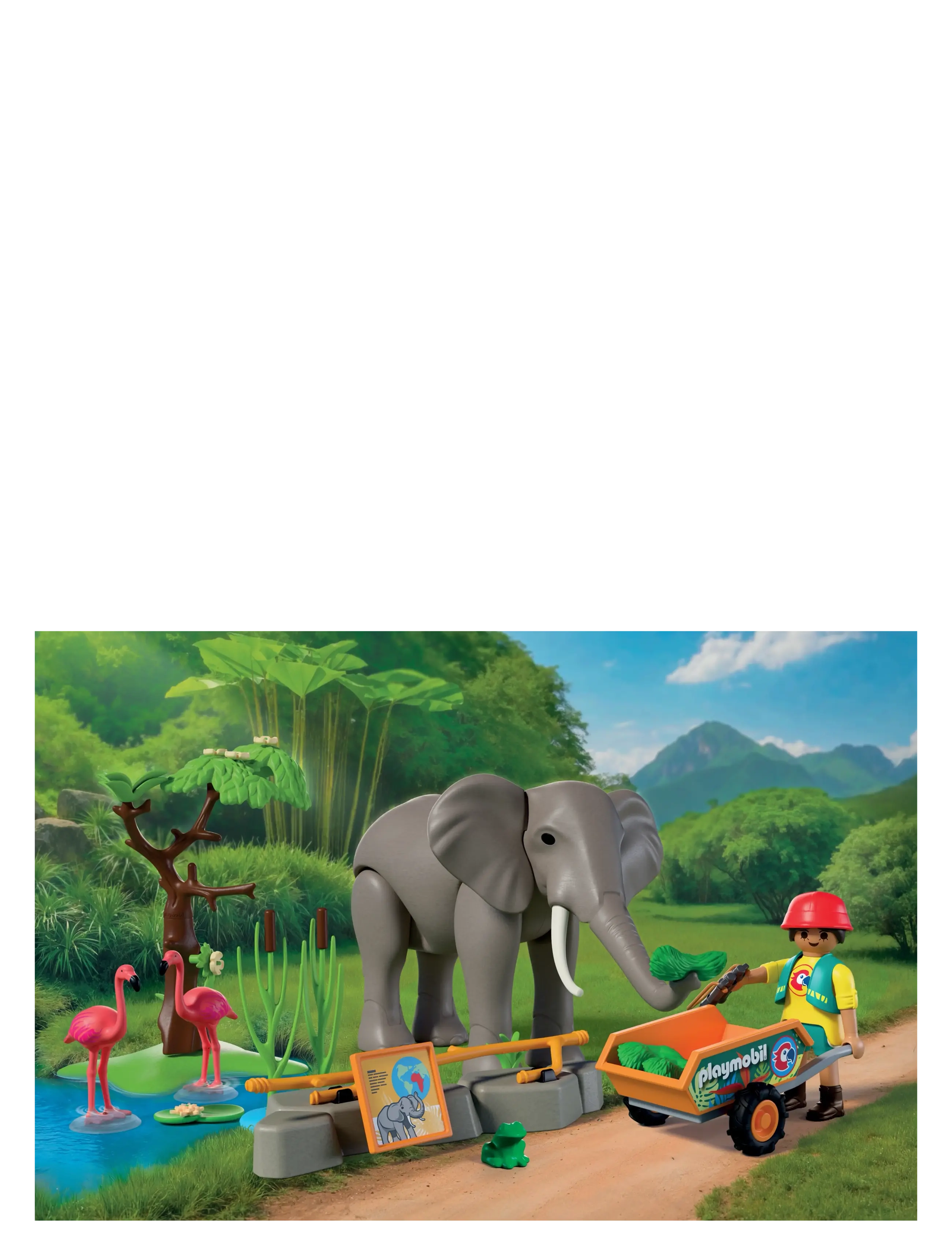 PLAYMOBIL - Elefant med dyrepasser - multicolored - 0