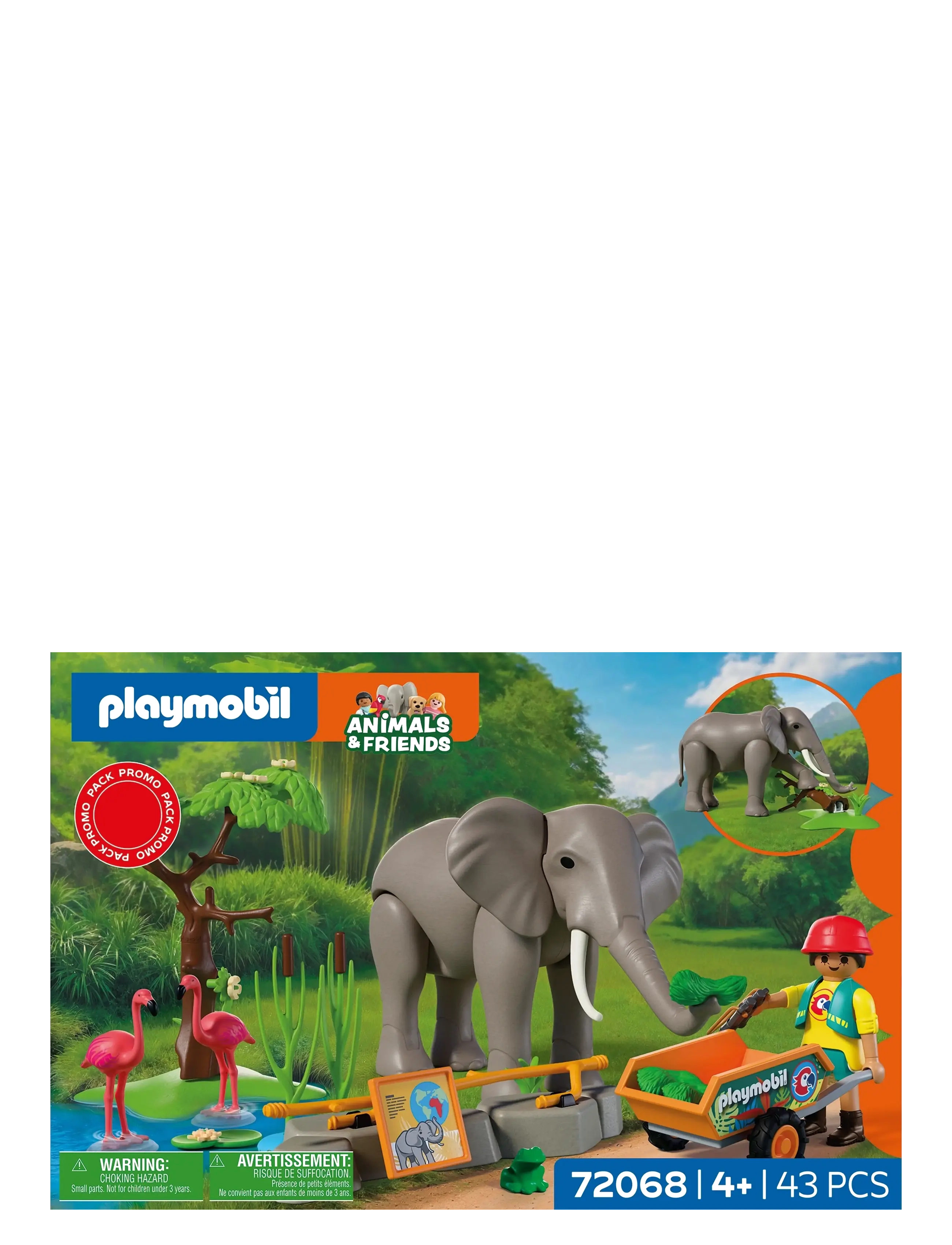 PLAYMOBIL - Elefant med dyrepasser - multicolored - 3