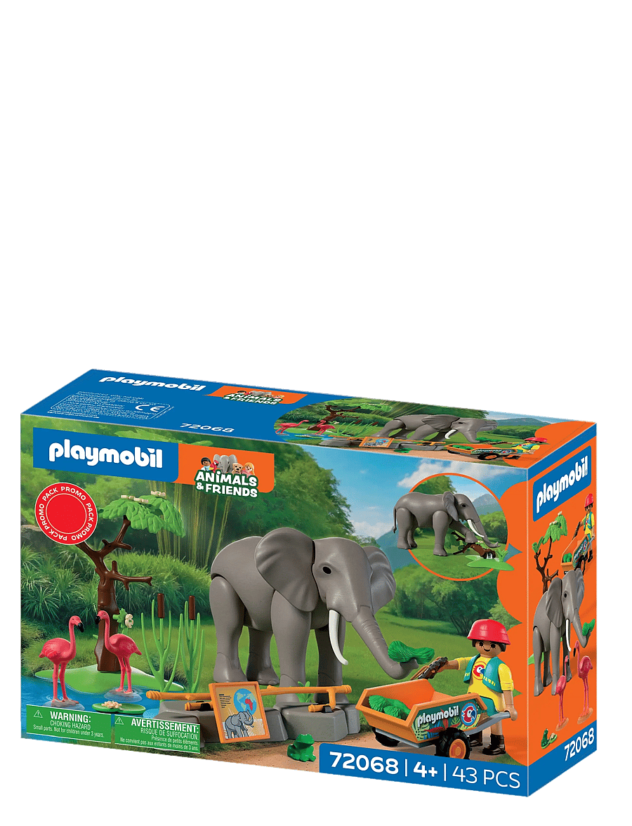 PLAYMOBIL - Elefant med dyrepasser - playmobil animals & friends - multicolored - 4