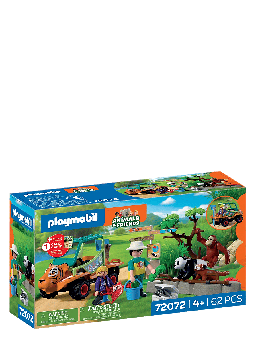 PLAYMOBIL - Dyrepark: Dyrepasser med kjøretøy - playmobil animals & friends - multicolored - 1