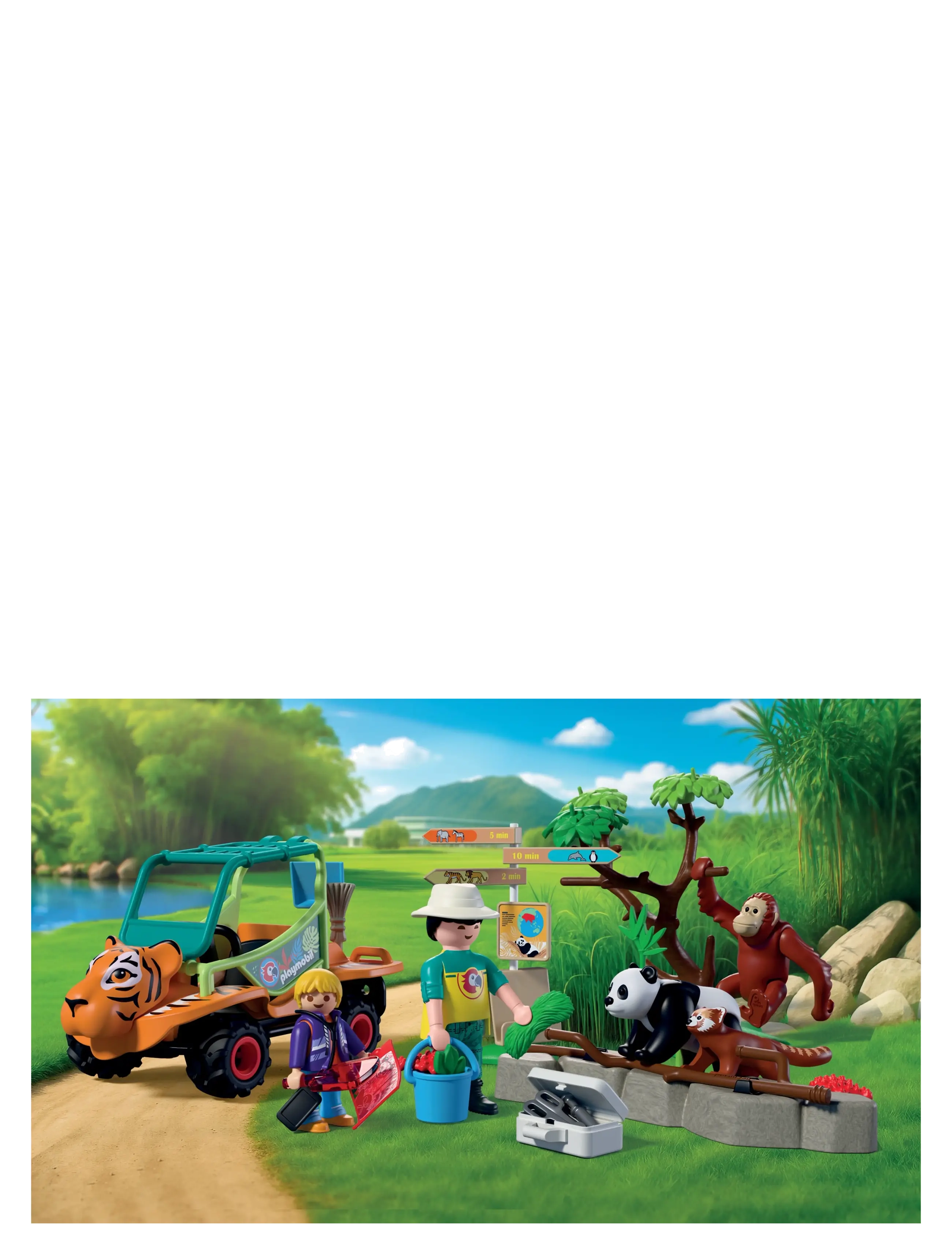 PLAYMOBIL Zoo: Dyrepasser Med Køretøj, One Size, Multi/patterned, Playmobil Legetøj > Playmobil Animals & Friends, Børn