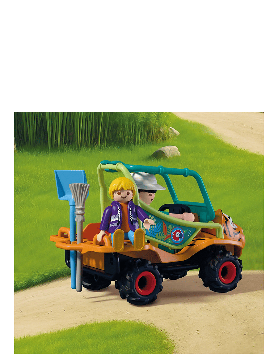 PLAYMOBIL - Dyrepark: Dyrepasser med kjøretøy - playmobil animals & friends - multicolored - 3