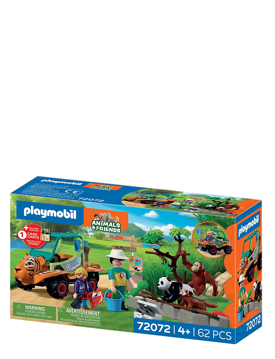 PLAYMOBIL - Dyrepark: Dyrepasser med kjøretøy - playmobil animals & friends - multicolored - 2